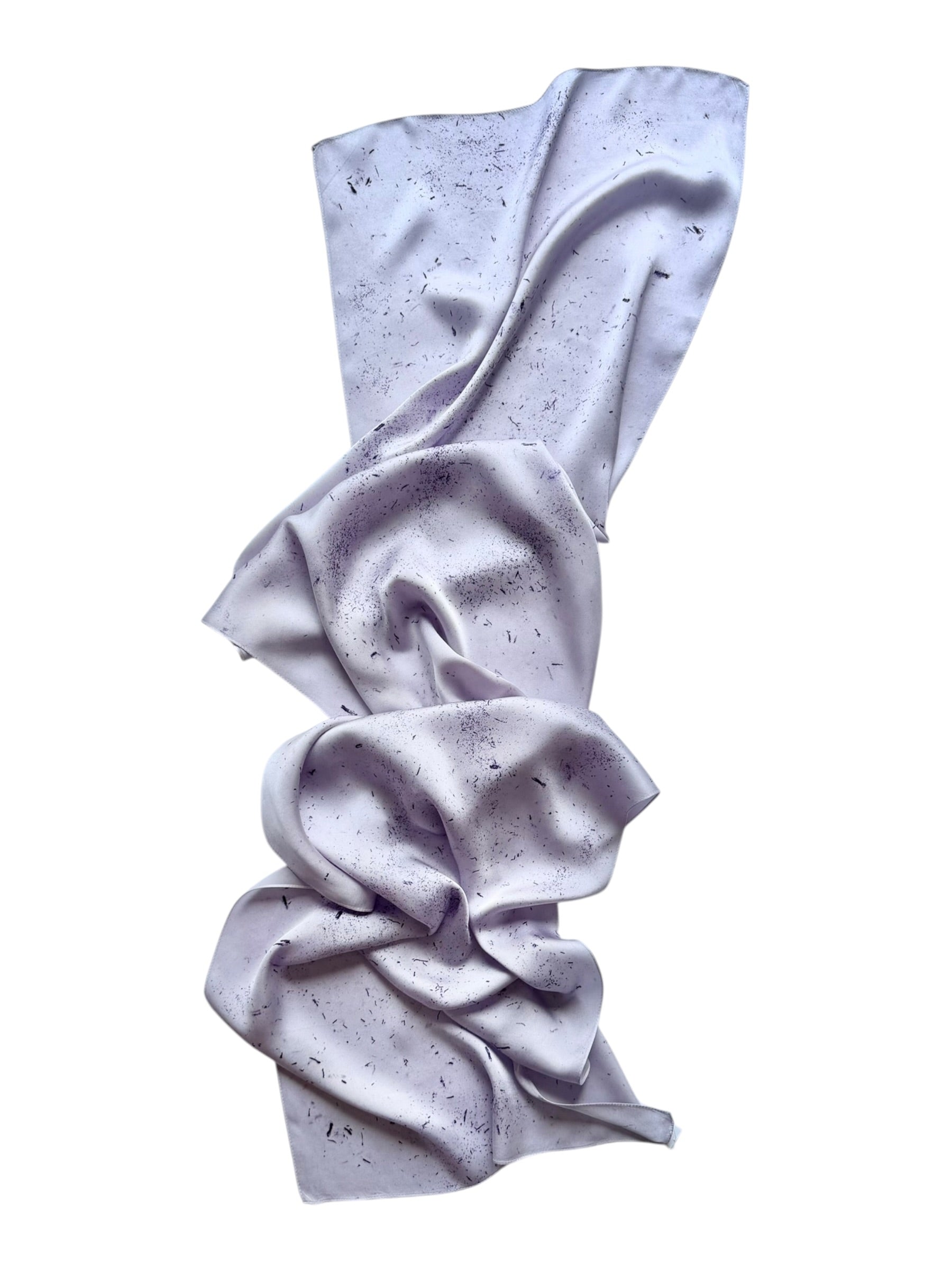 viento #3 _ pañuelo de seda con estampación botánica / 180x44 cm.
