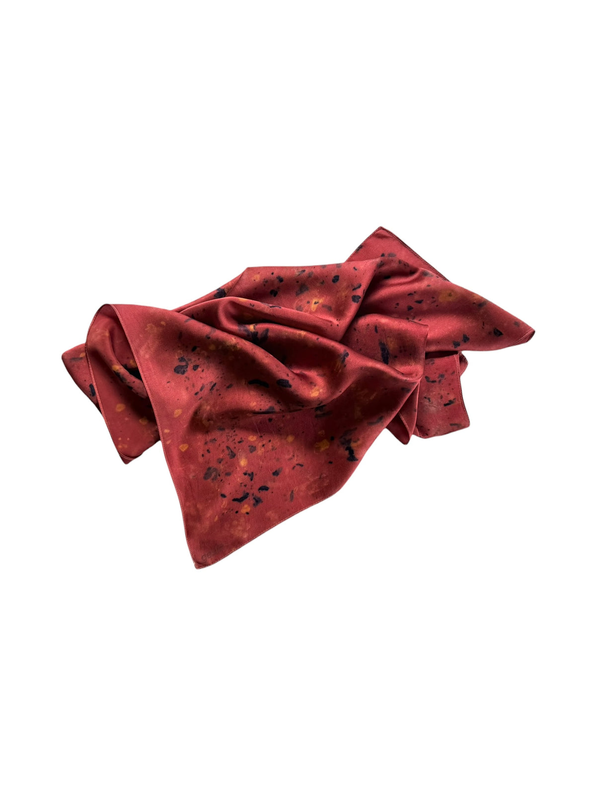tinto #1 _ pañuelo de seda con estampación botánica / 53x53 cm.
