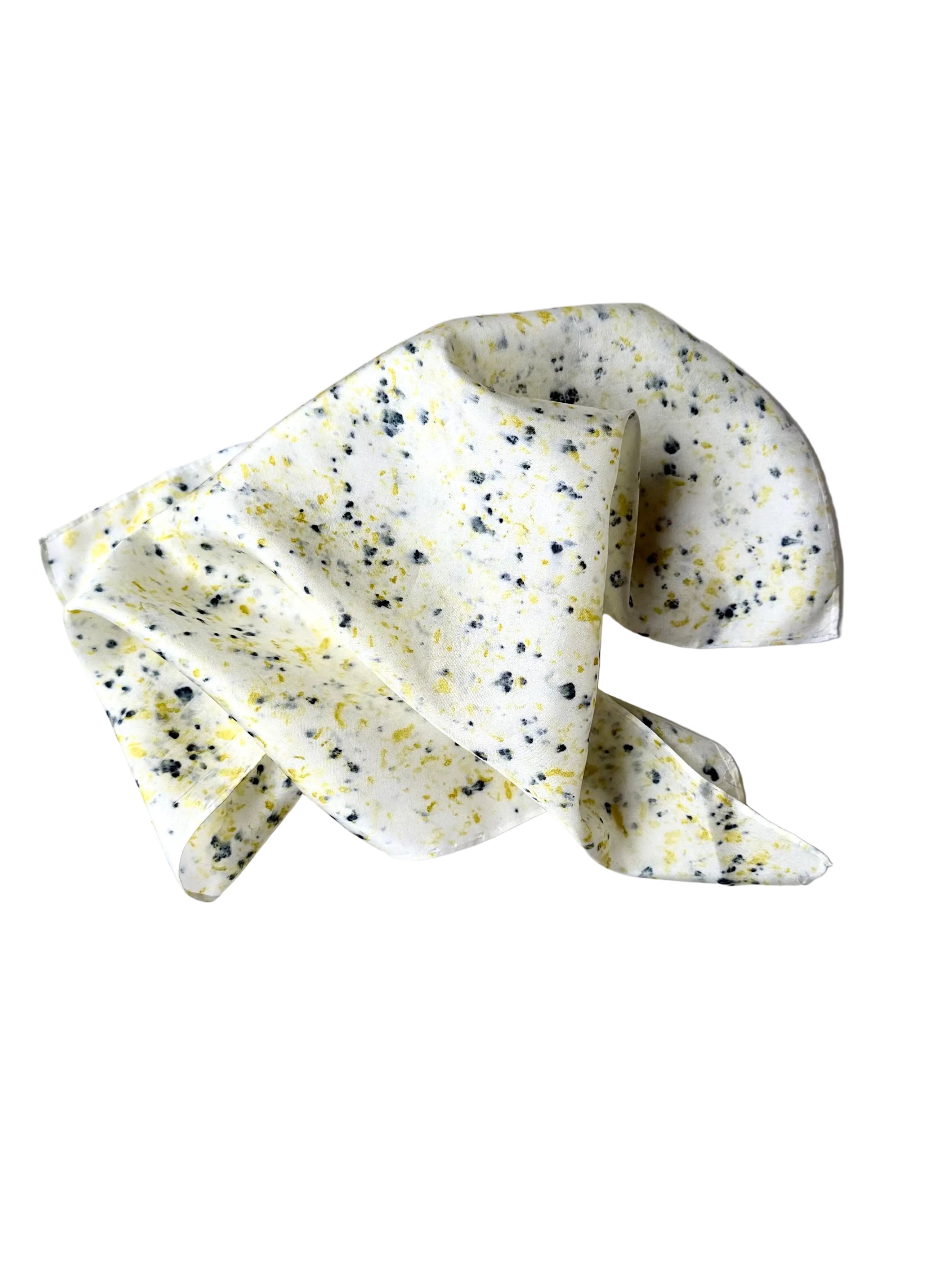 fiesta #4 _ pañuelo de seda con estampación botánica / 45x45 cm.