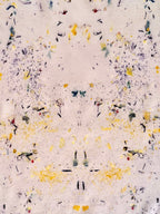 bostezo #3 _ pañuelo de seda con estampación botánica / 53x53 cm.