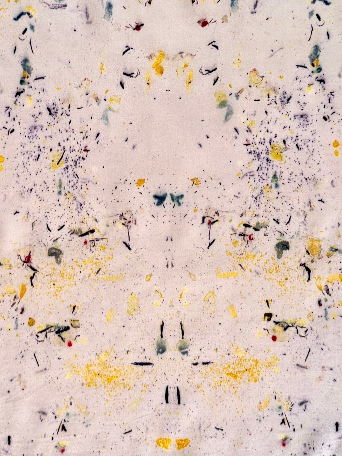 bostezo #3 _ pañuelo de seda con estampación botánica / 53x53 cm.