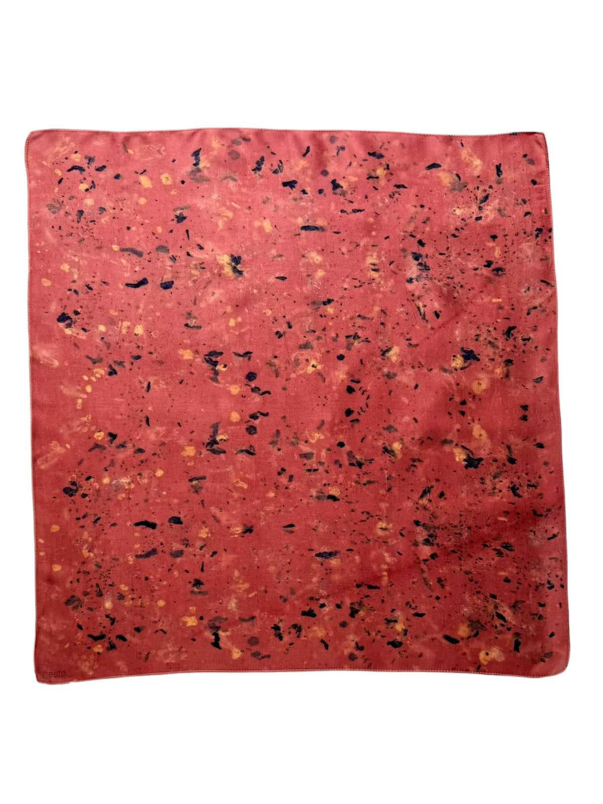 tinto #1 _ pañuelo de seda con estampación botánica / 53x53 cm.