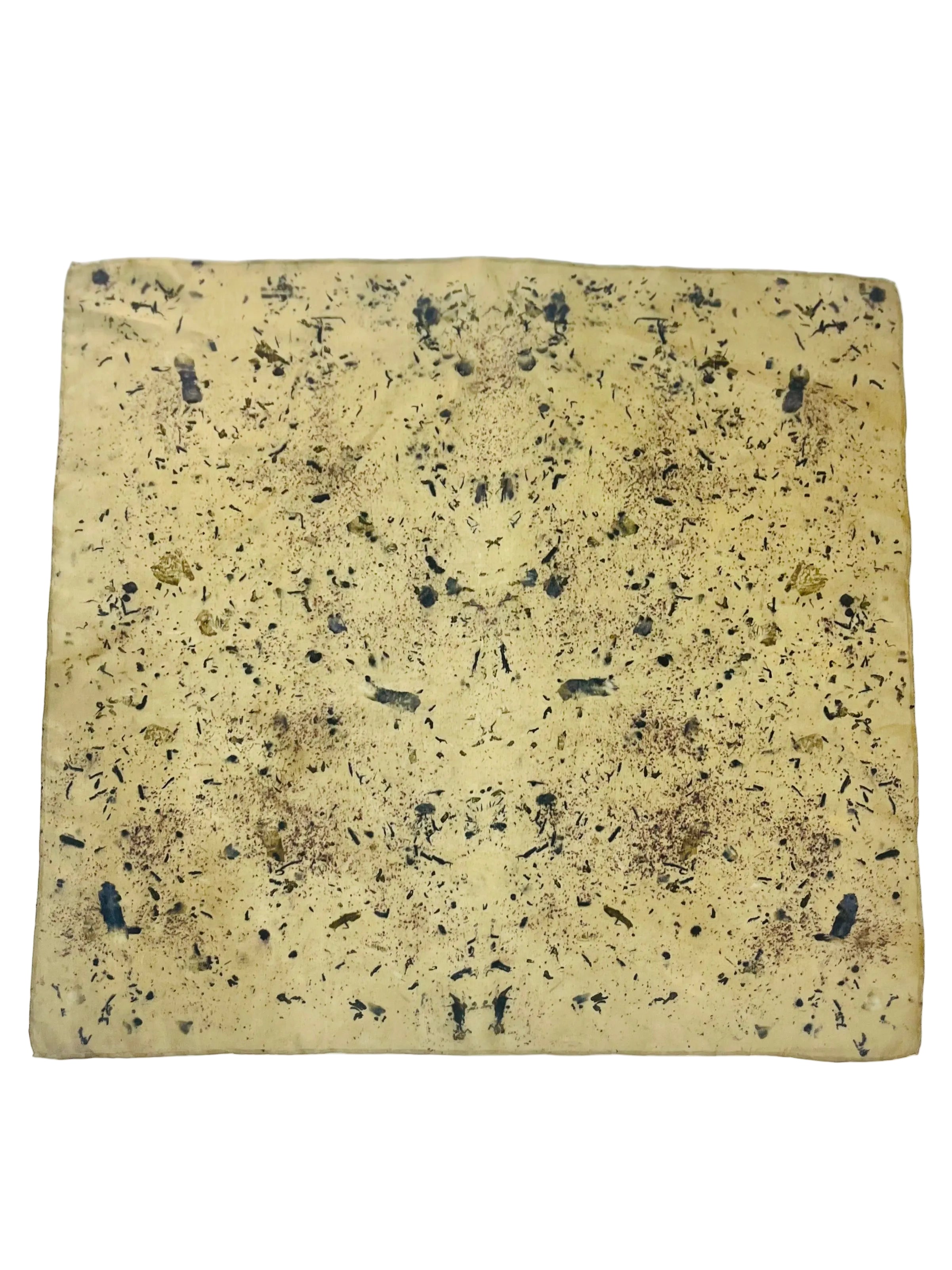 lumbre #3 _ pañuelo de seda con estampación botánica / 55x55 cm.