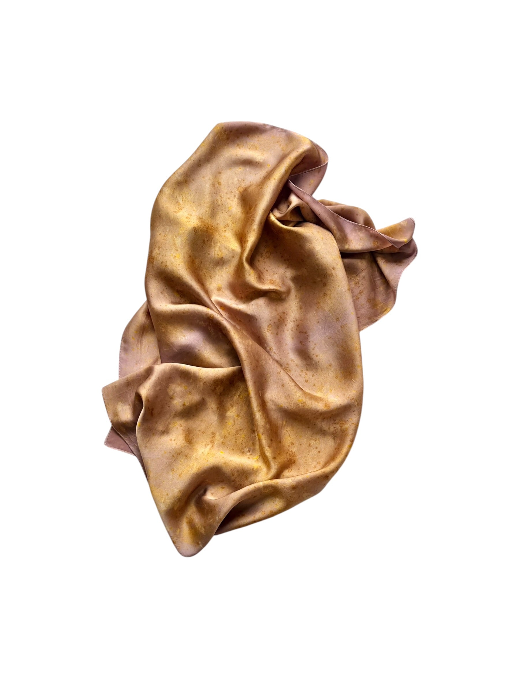 tierra #2 _ pañuelo de seda con estampación botánica / 90x90 cm.