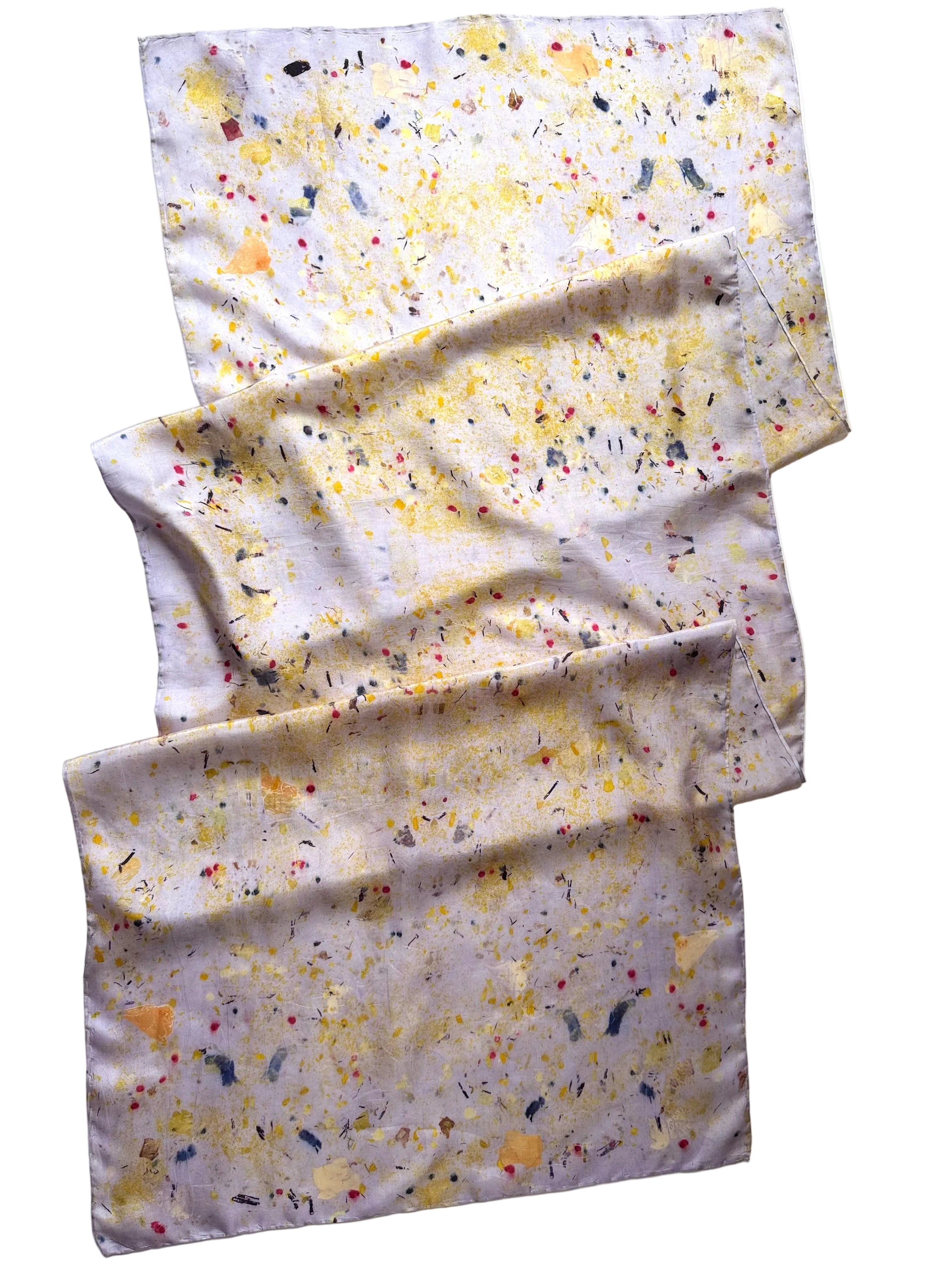 canto #1 _ pañuelo de seda con estampación botánica / 180x45 cm.