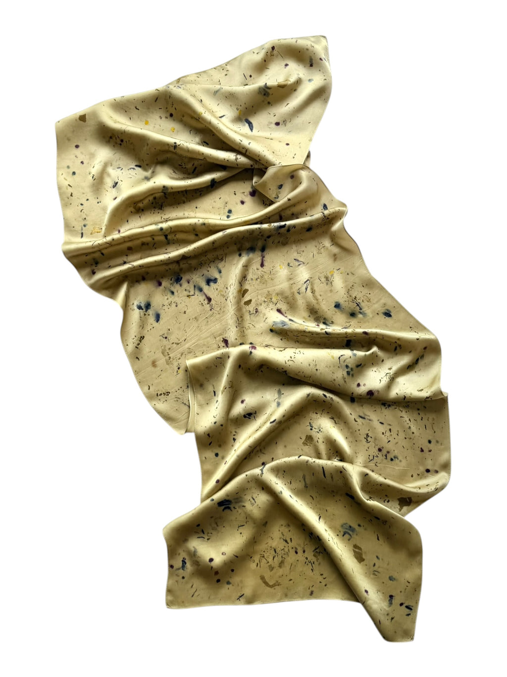 lumbre #5 _ pañuelo de seda con estampación botánica / 180x44 cm.