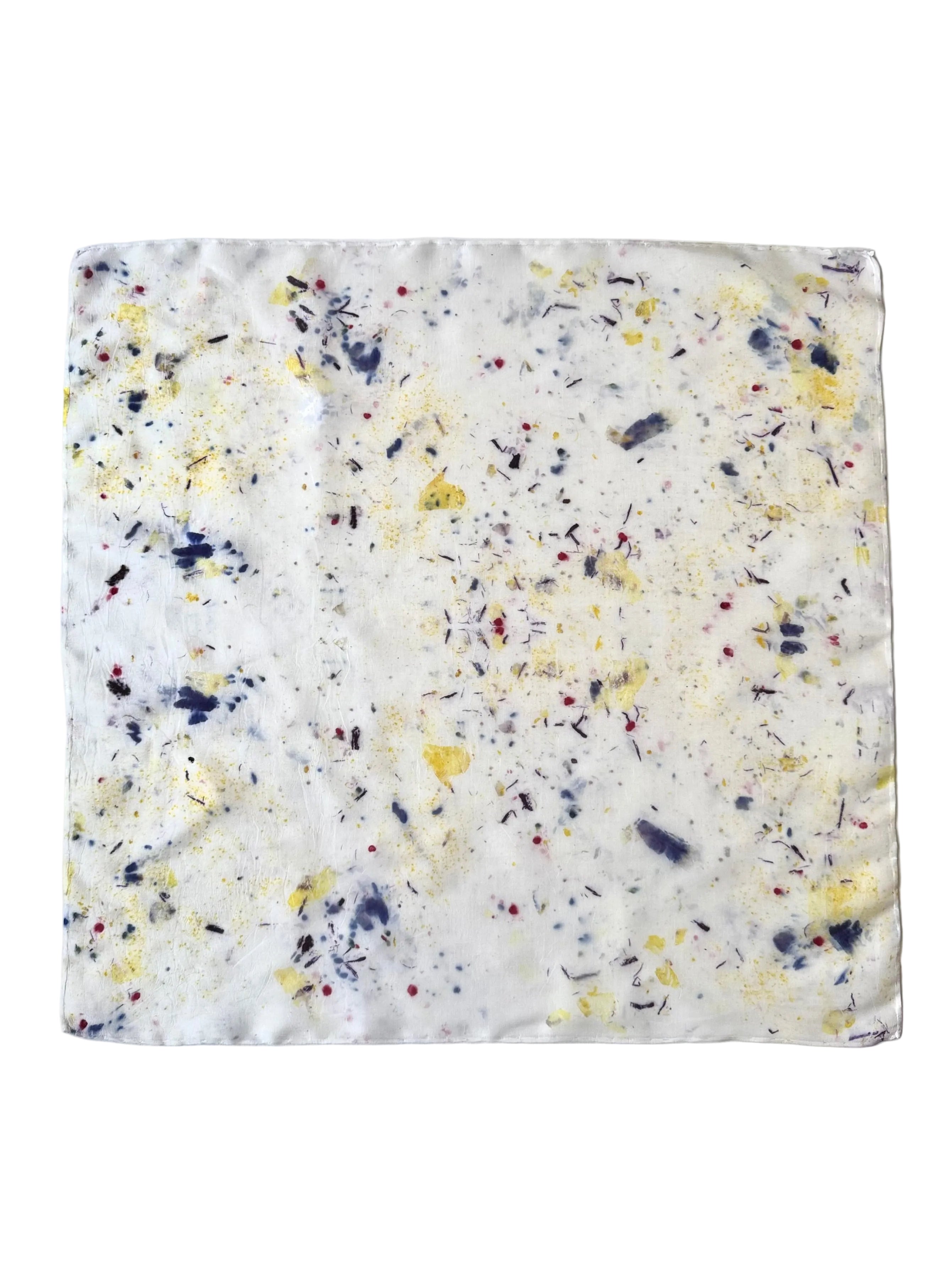 picnic #6 _ pañuelo de seda con estampación botánica / 45x45 cm.