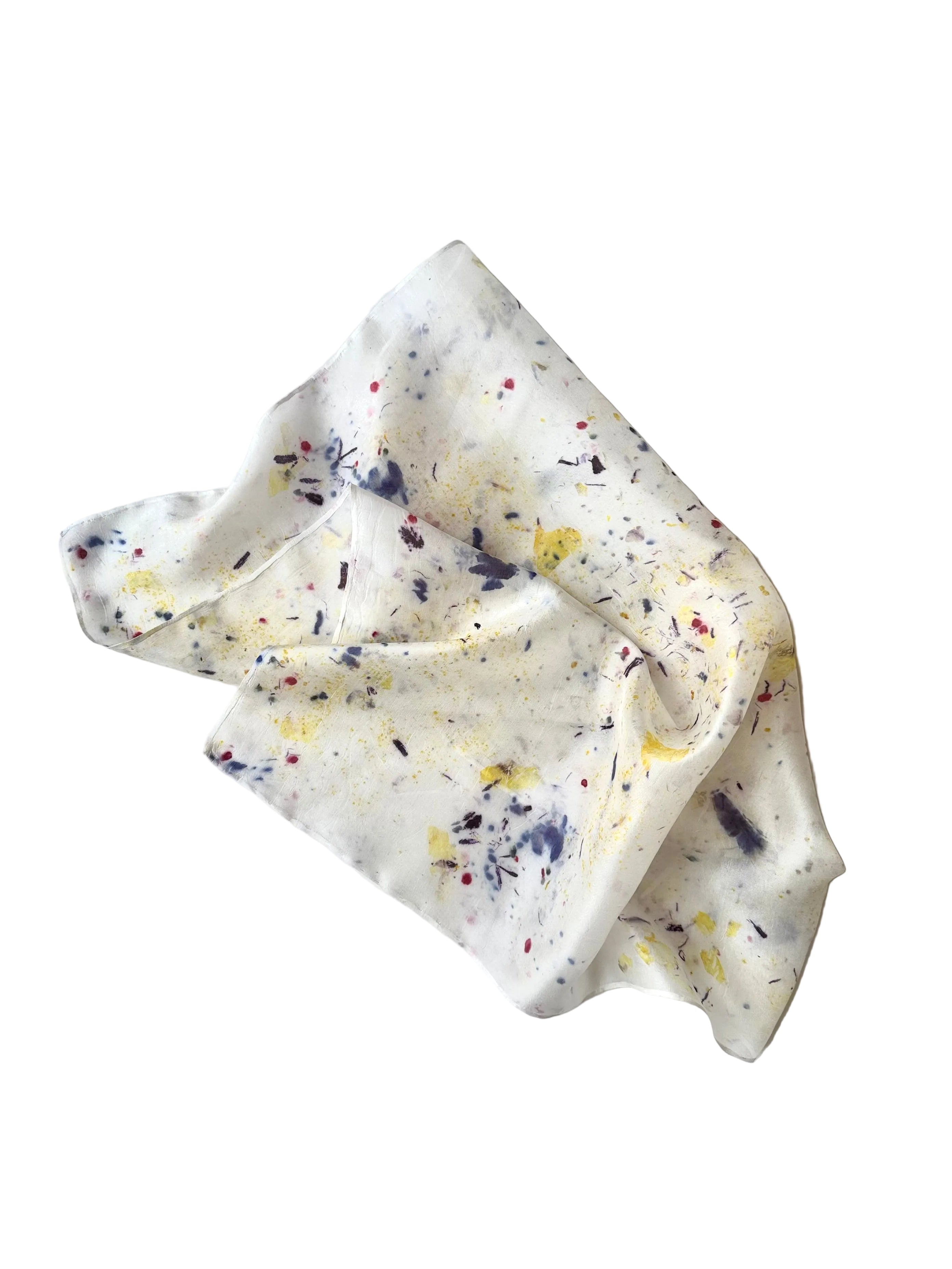 picnic #6 _ pañuelo de seda con estampación botánica / 45x45 cm.