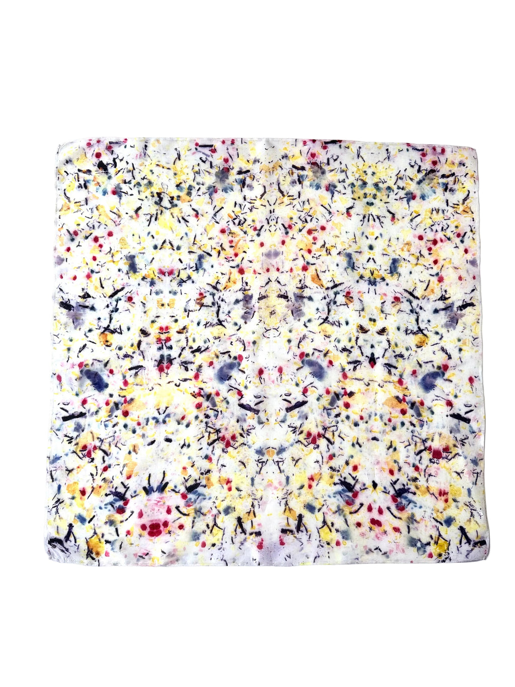 ecos #6 _ pañuelo de seda con estampación botánica / 45x45 cm.