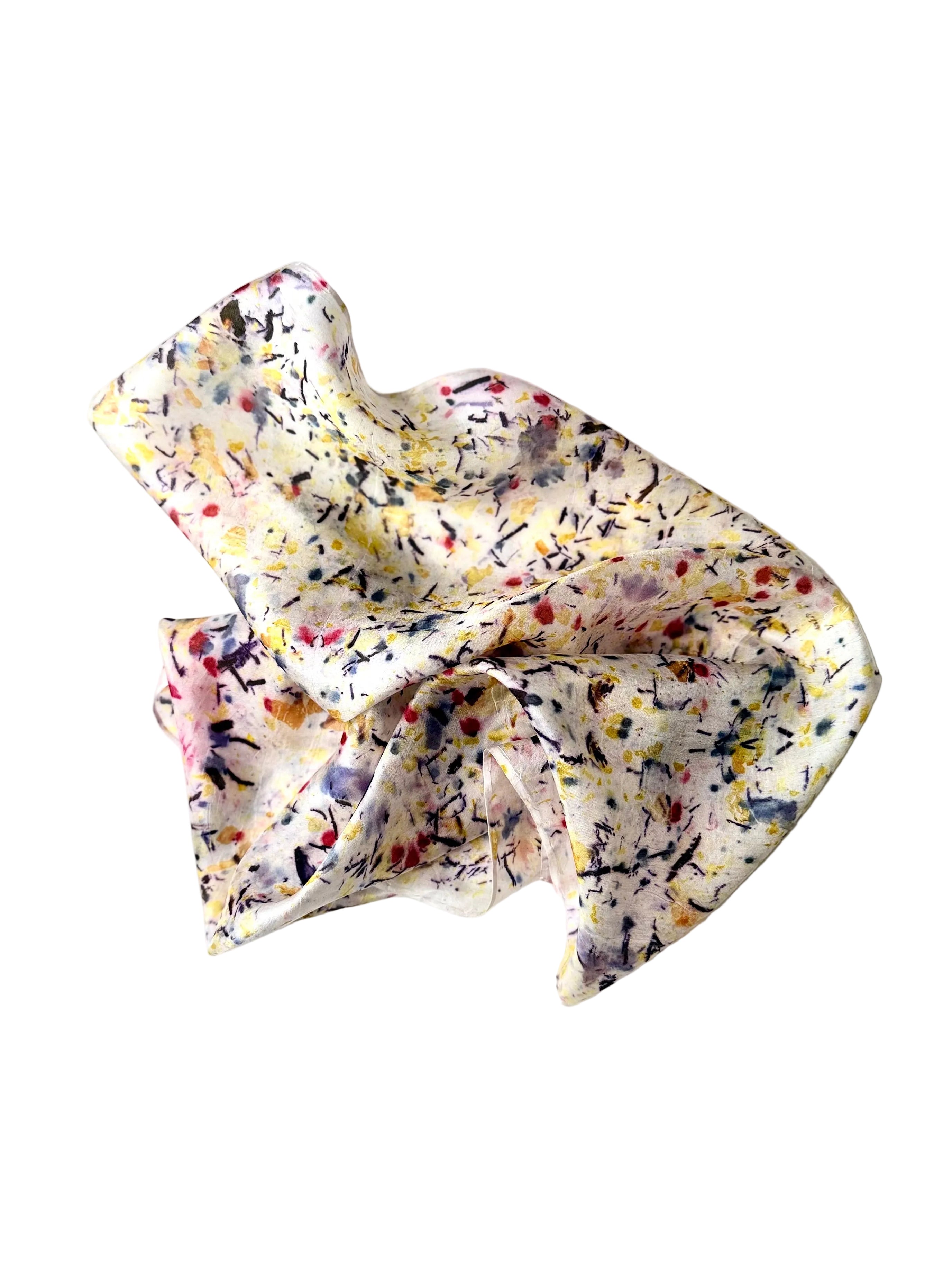 ecos #6 _ pañuelo de seda con estampación botánica / 45x45 cm.