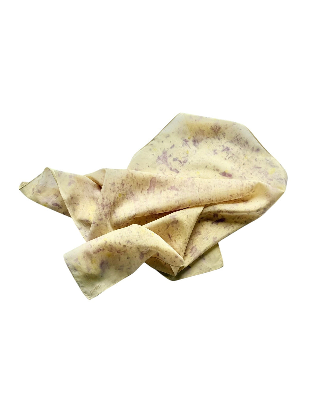 risa #3 _ pañuelo de algodón y seda con estampación botánica / 53x53 cm.