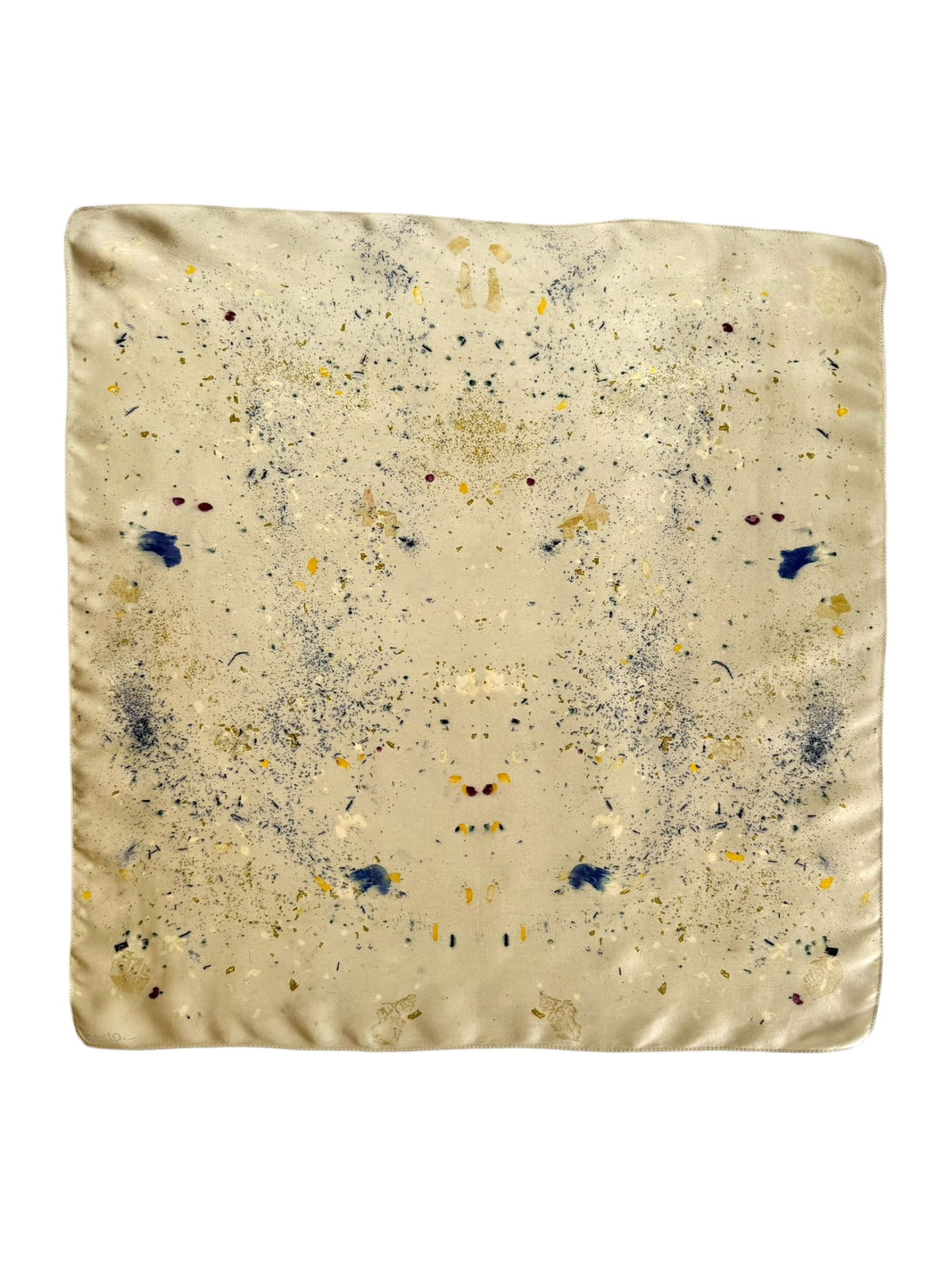 lumbre #5 _ pañuelo de seda con estampación botánica / 53x53 cm.