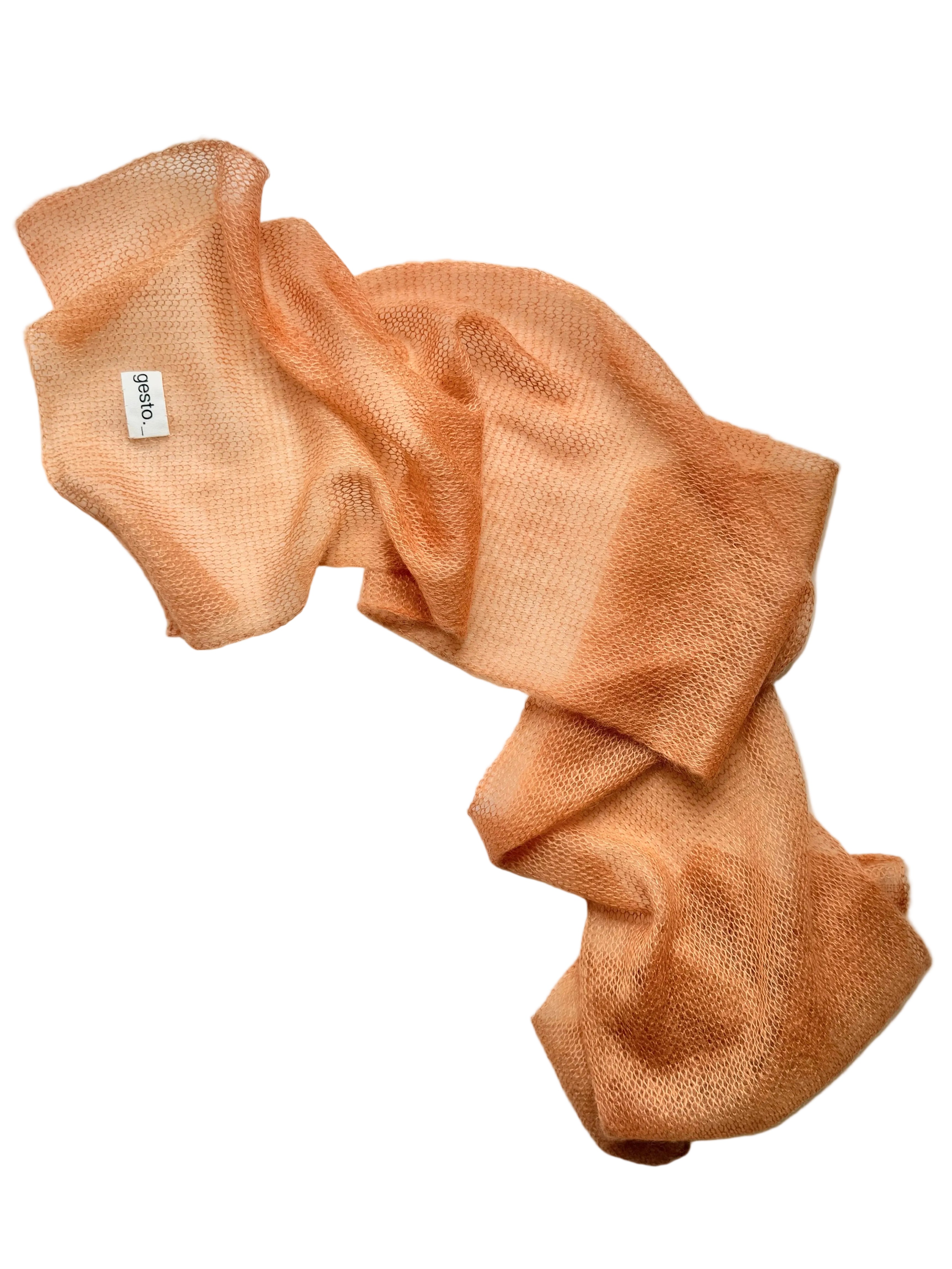 echarpe de mohair y seda con tintes naturales _ mediano _ rubia