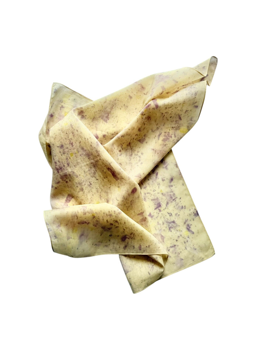 risa #3 _ pañuelo de algodón y seda con estampación botánica / 53x53 cm.