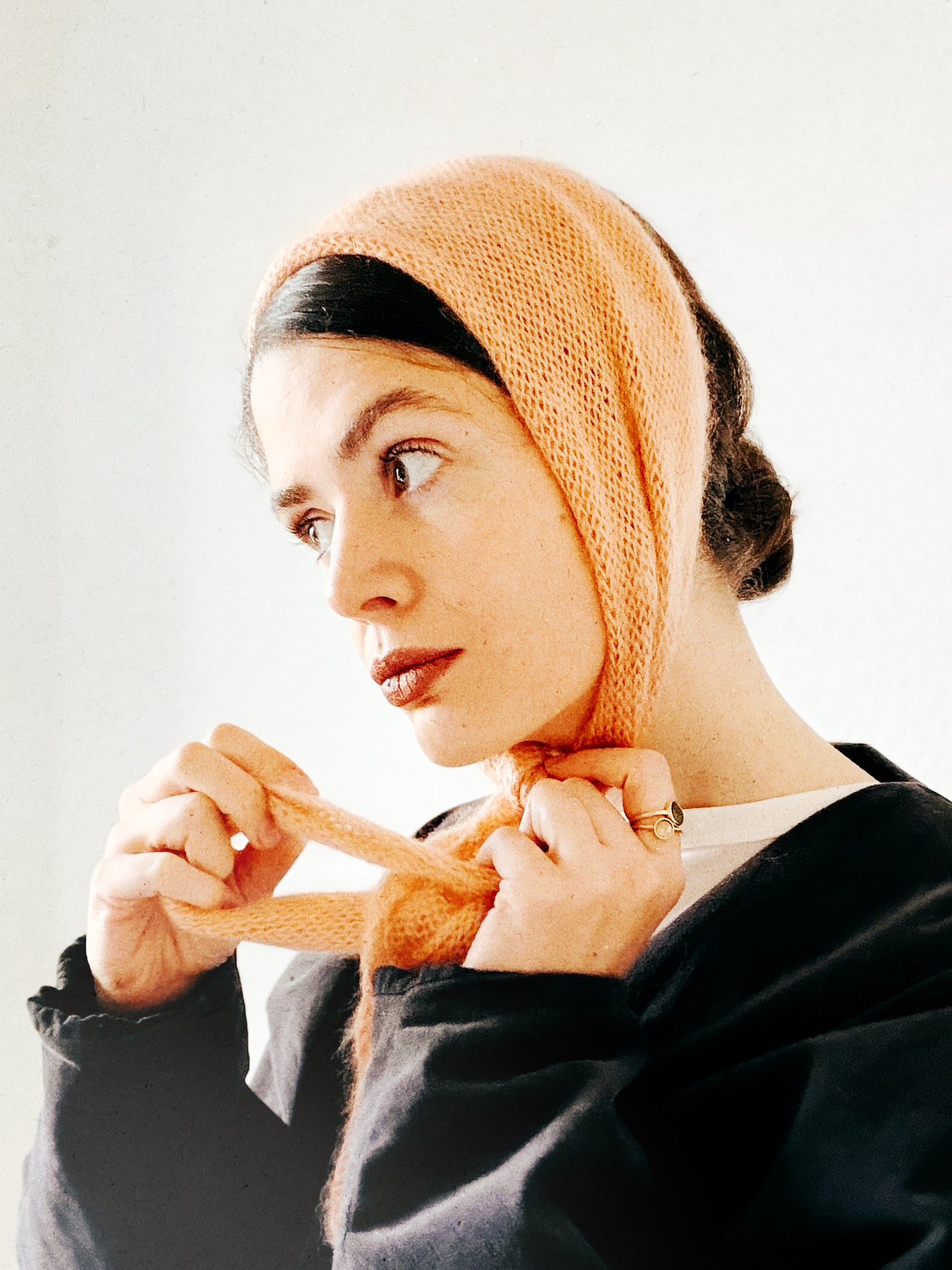 pañoleta de mohair y seda con tintes naturales _ rubia