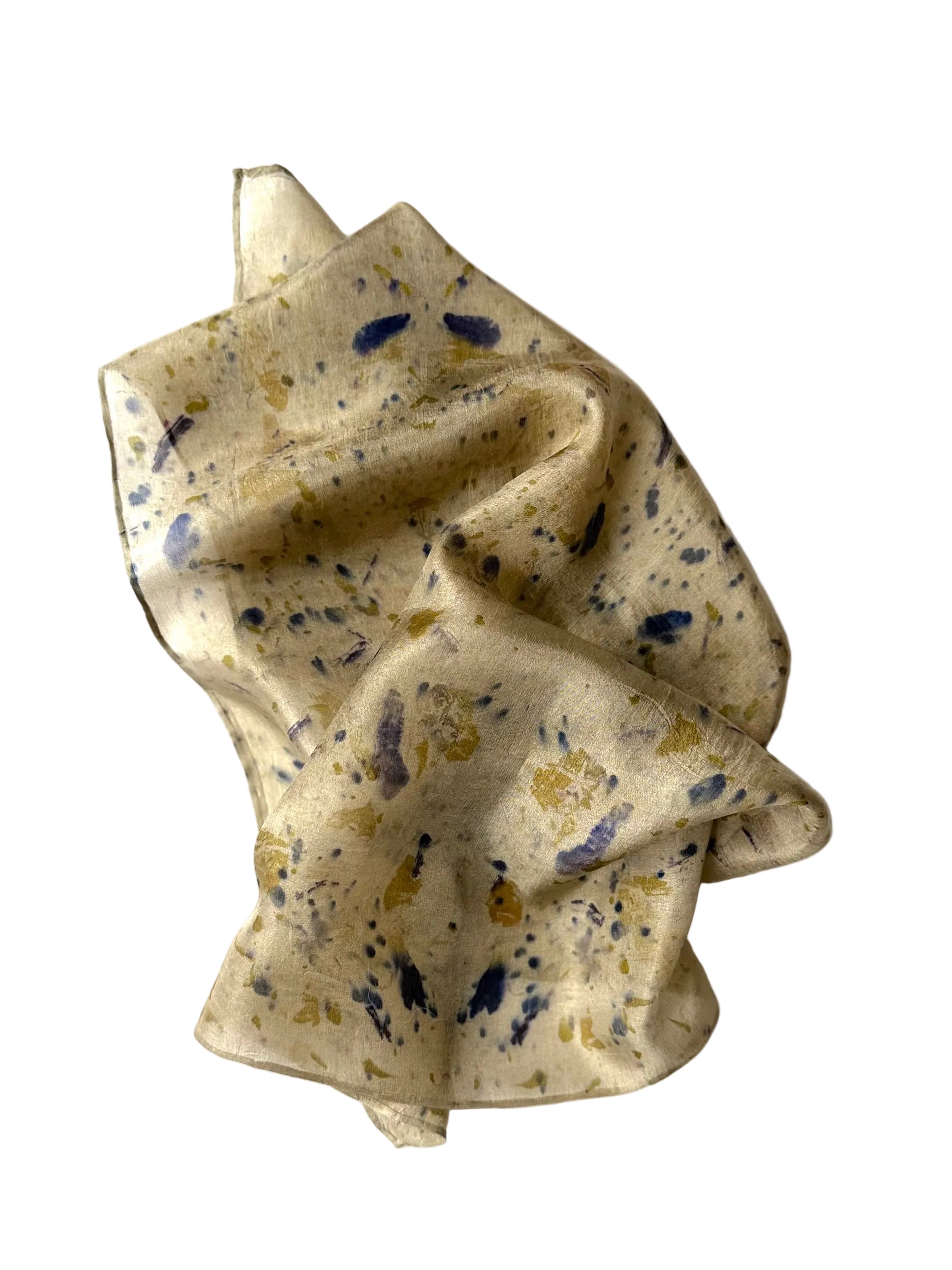 poso #2 _ pañuelo de seda con estampación botánica / 45x45 cm.