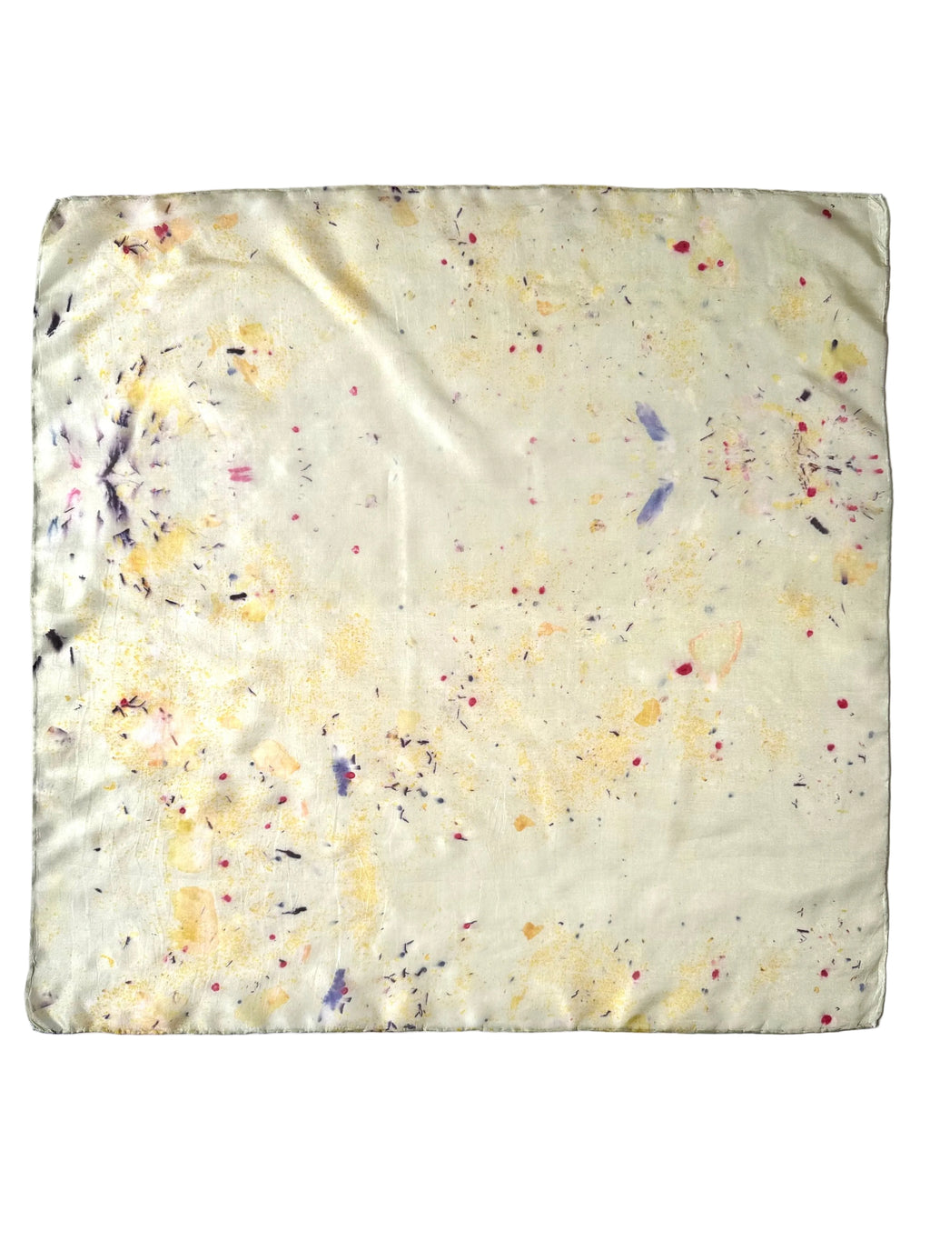 campo #2 _ pañuelo de seda con estampación botánica / 55x55 cm.