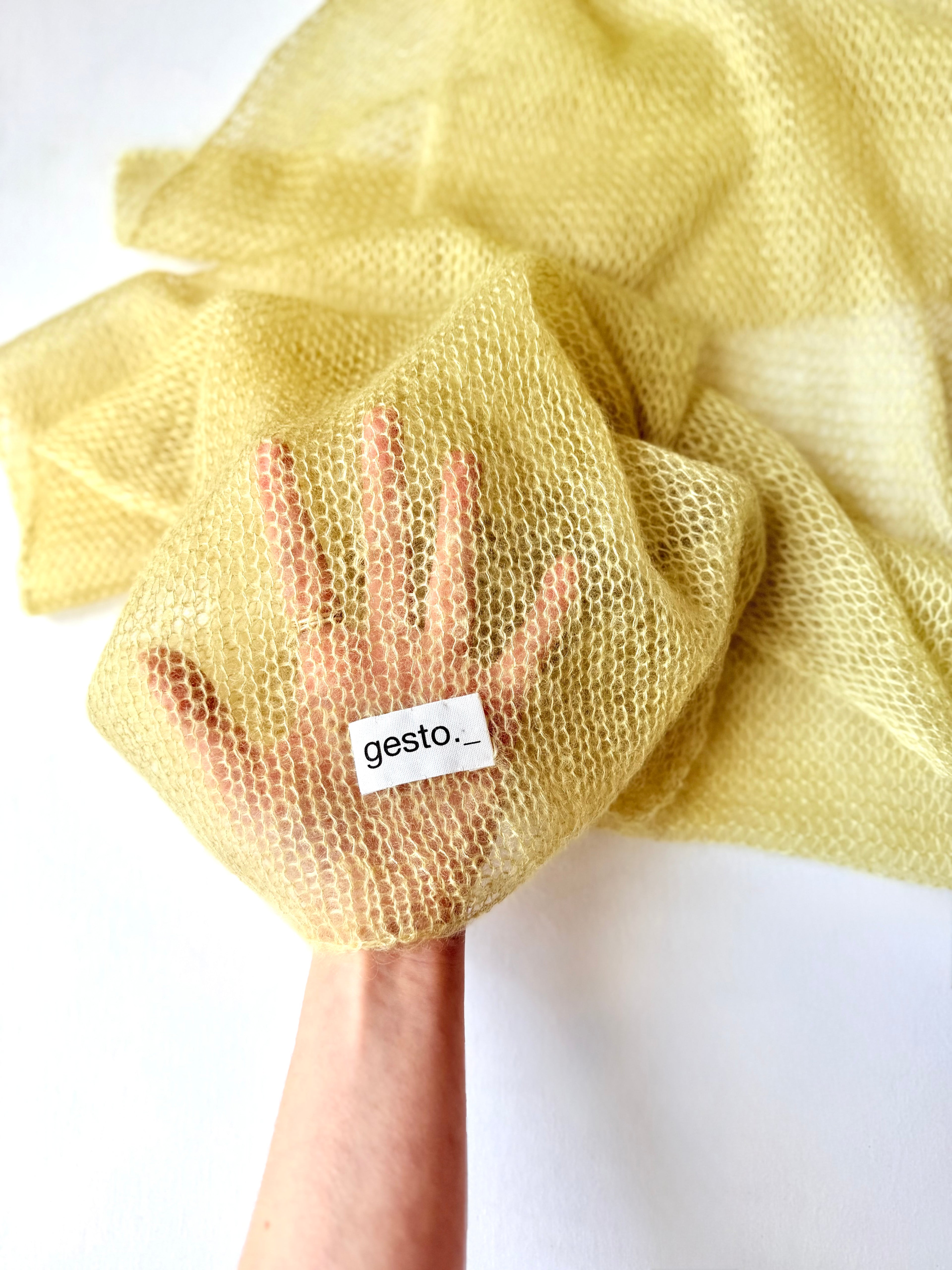 echarpe de mohair y seda _ mediano _ cebolla