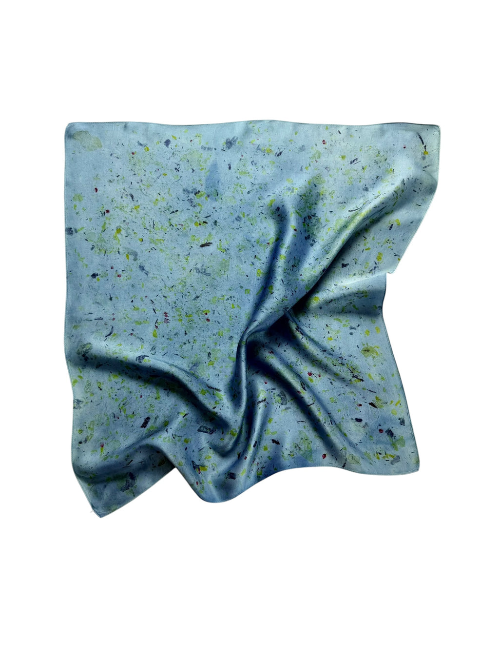 corriente #1 _ pañuelo de seda con estampación botánica / 53x53 cm.
