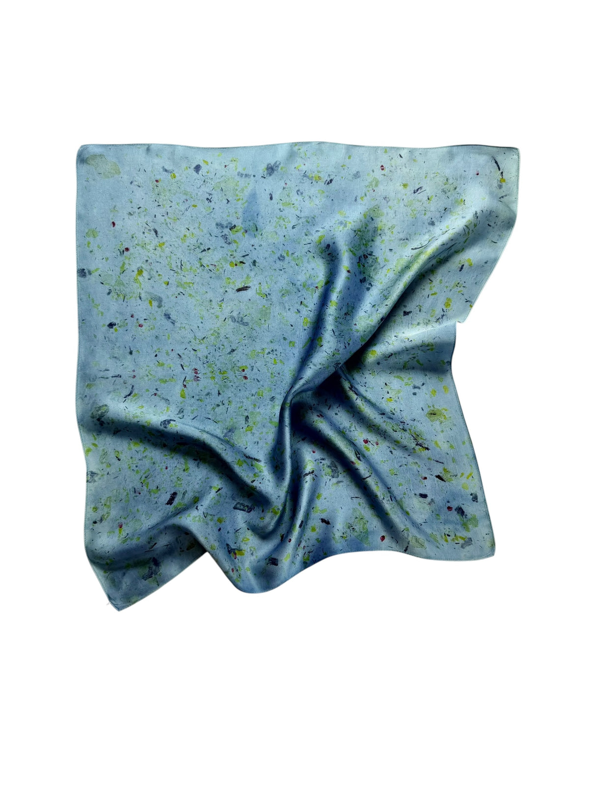 corriente #1 _ pañuelo de seda con estampación botánica / 53x53 cm.