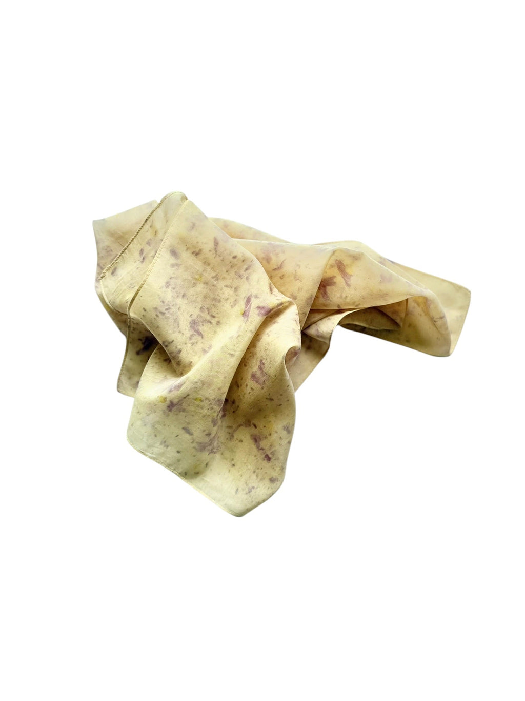 risa #3 _ pañuelo de algodón y seda con estampación botánica / 53x53 cm.