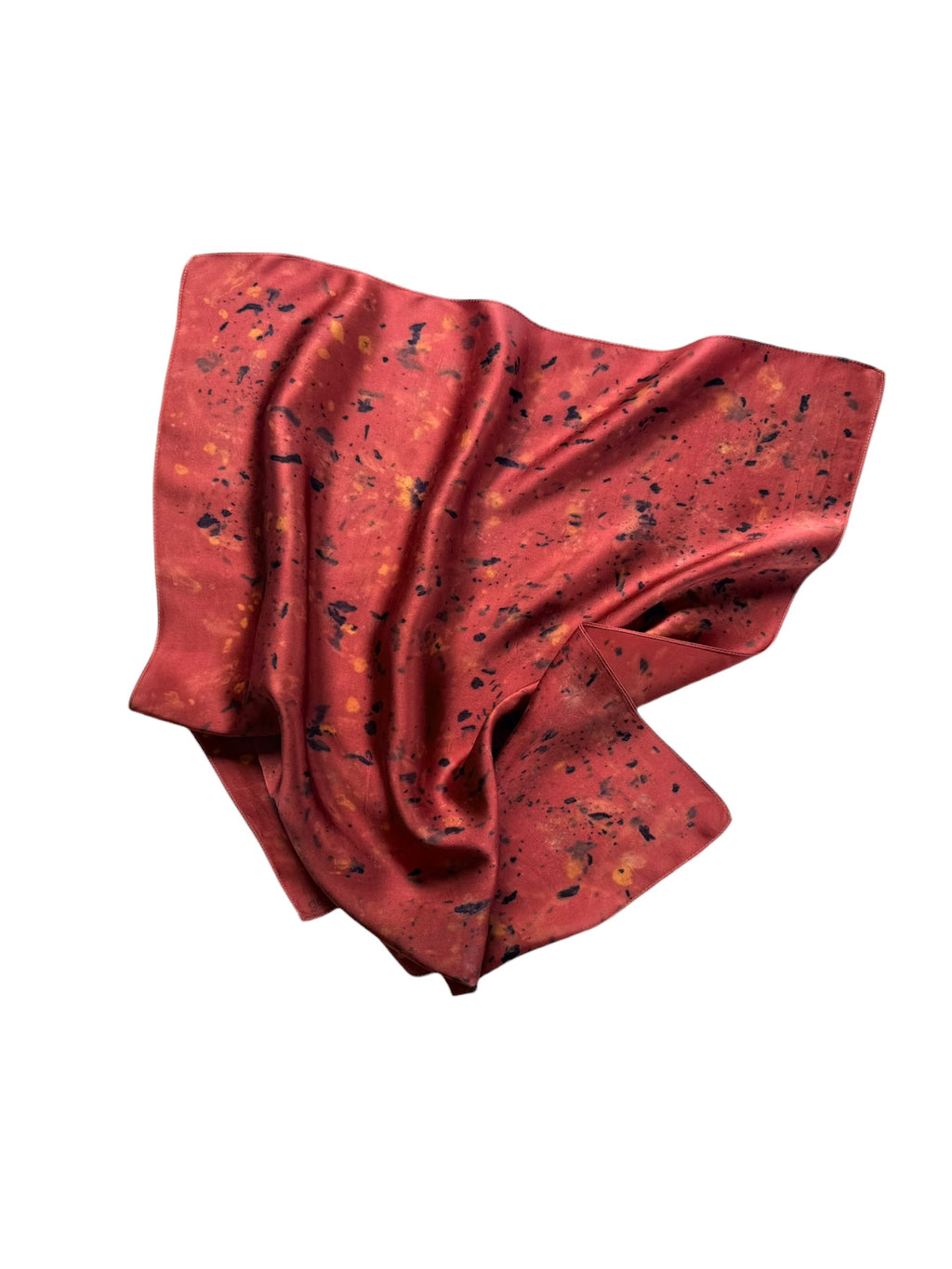 tinto #1 _ pañuelo de seda con estampación botánica / 53x53 cm.