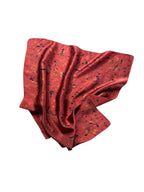 tinto #1 _ pañuelo de seda con estampación botánica / 53x53 cm.
