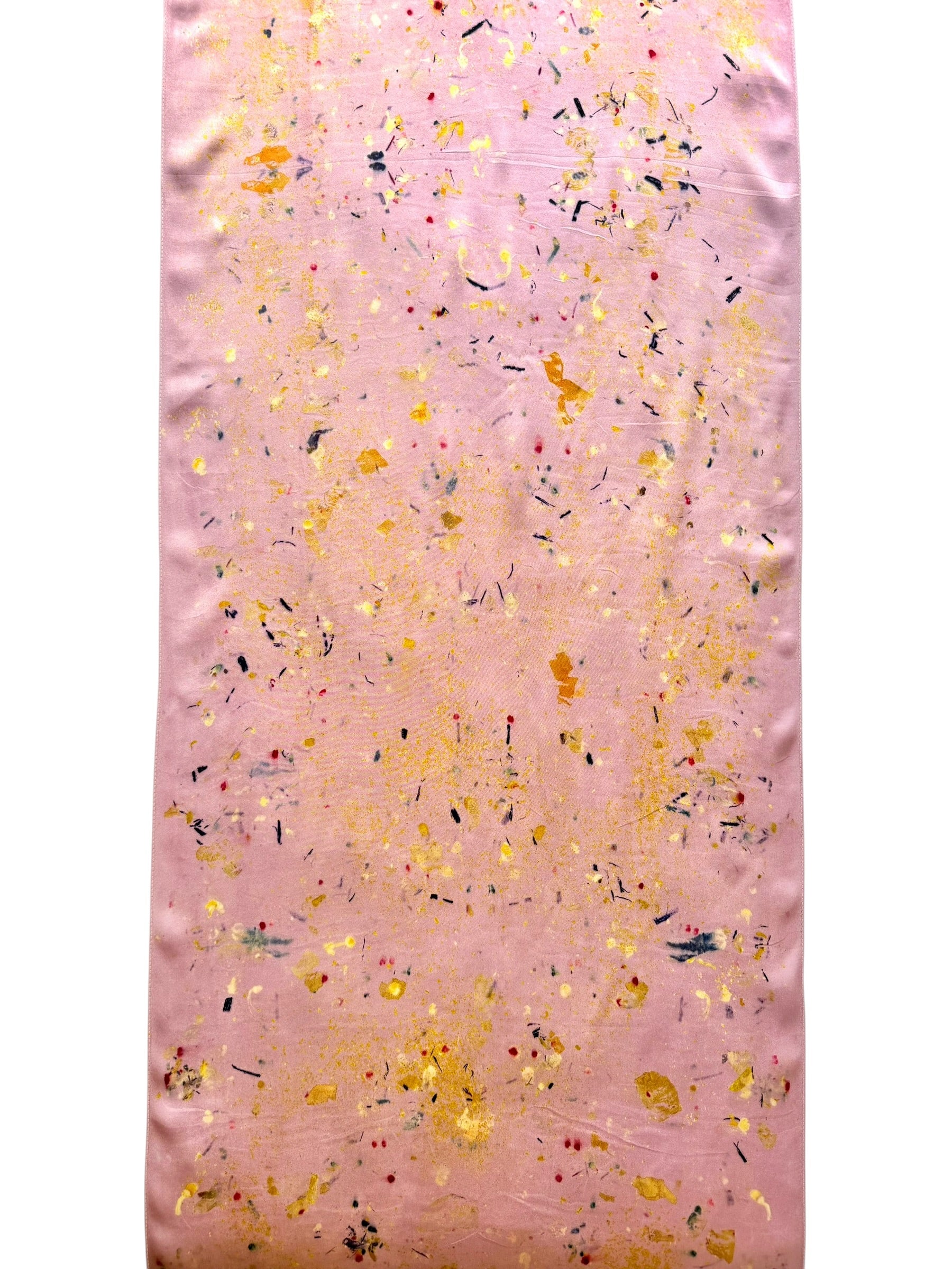 canto #4 _ pañuelo de seda con estampación botánica / 180x44 cm.