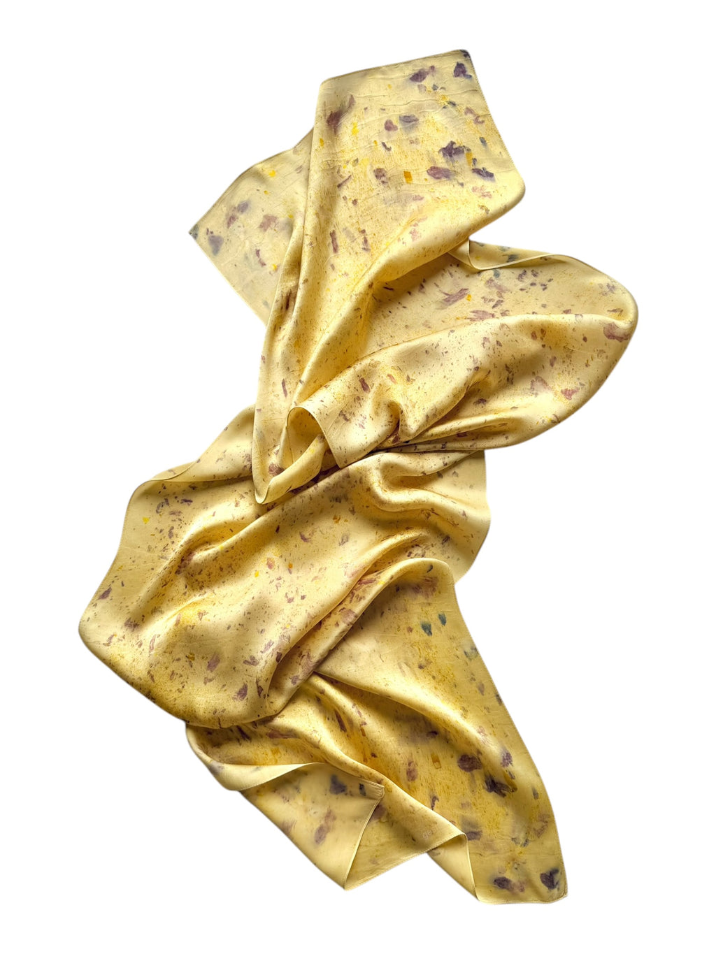 risa #4 _ pañuelo de seda con estampación botánica / 180x44 cm.