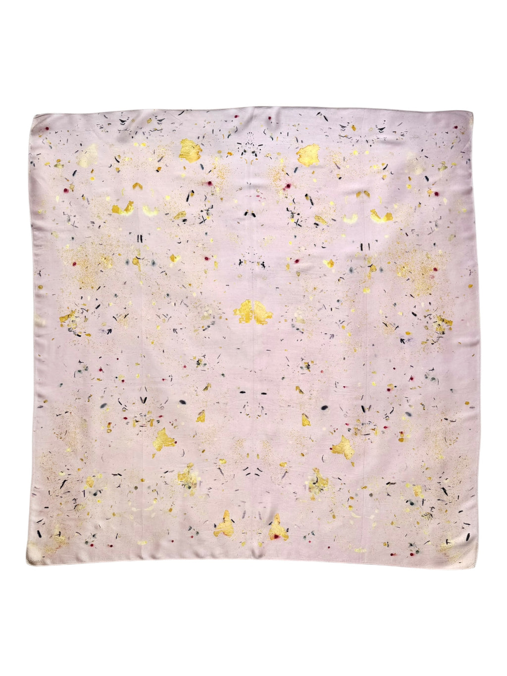bostezo #2 _ pañuelo de seda con estampación botánica / 90x90 cm.
