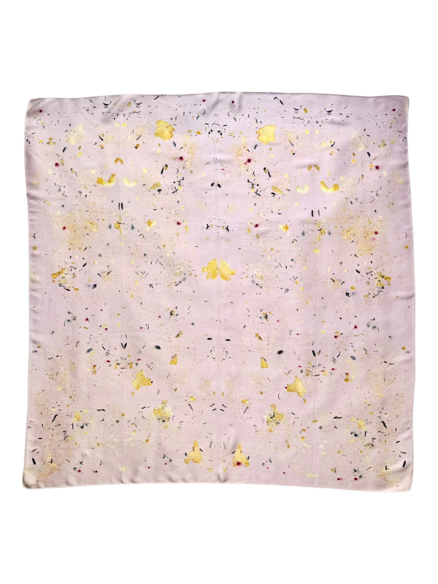 bostezo #2 _ pañuelo de seda con estampación botánica / 90x90 cm.