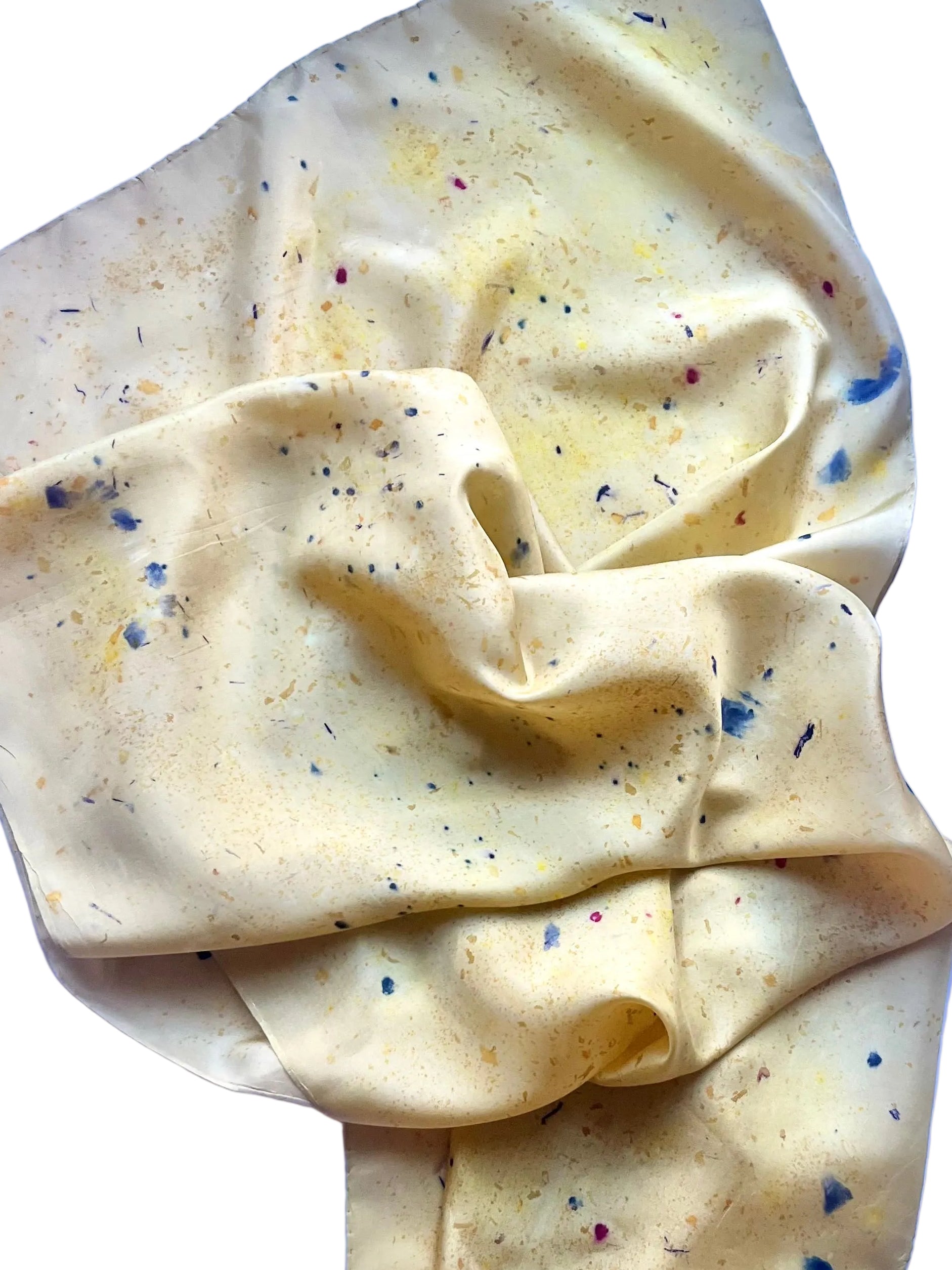 luz #2 _ pañuelo de seda con estampación botánica / 180x45 cm.