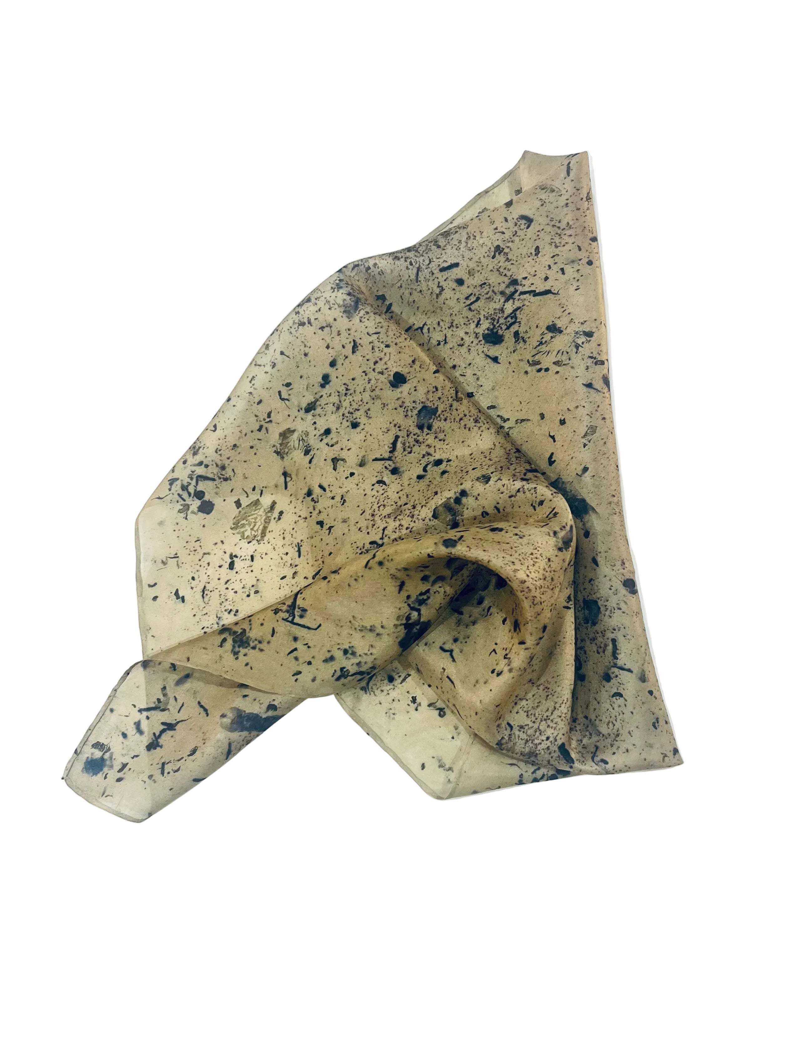 lumbre #3 _ pañuelo de seda con estampación botánica / 55x55 cm.