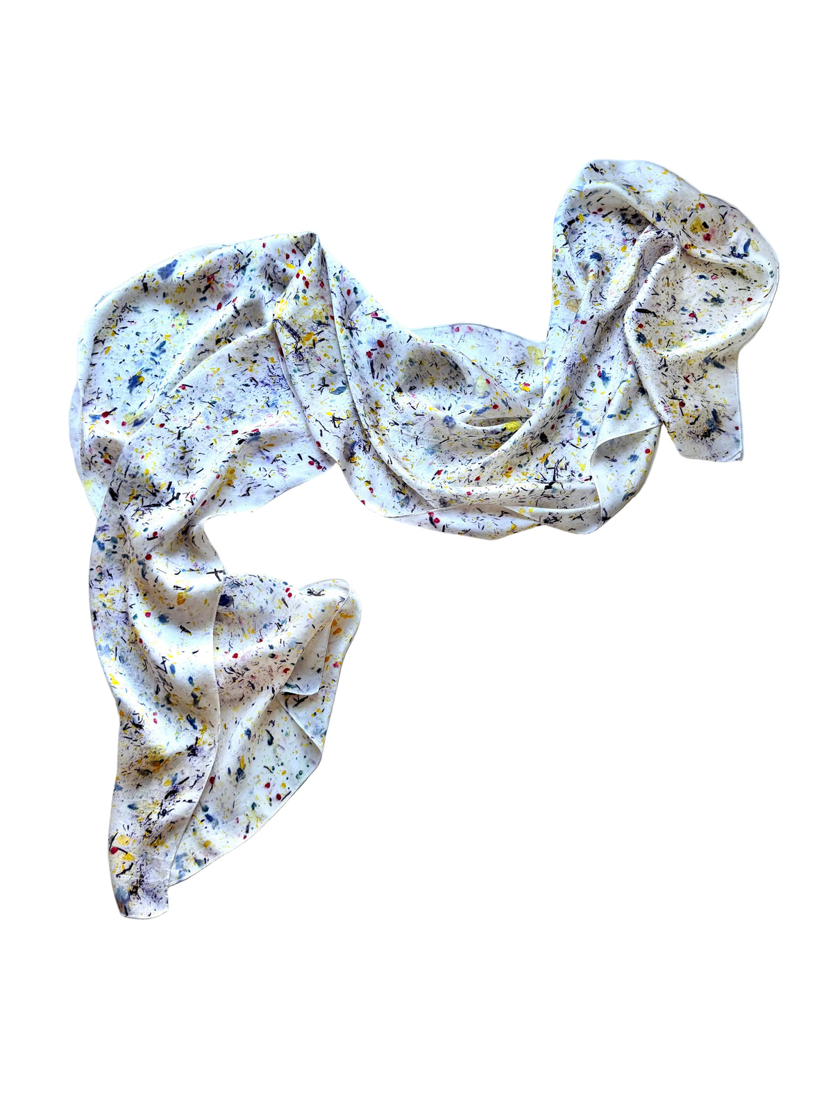 ecos #9 _ pañuelo de seda con estampación botánica / 180x44 cm.