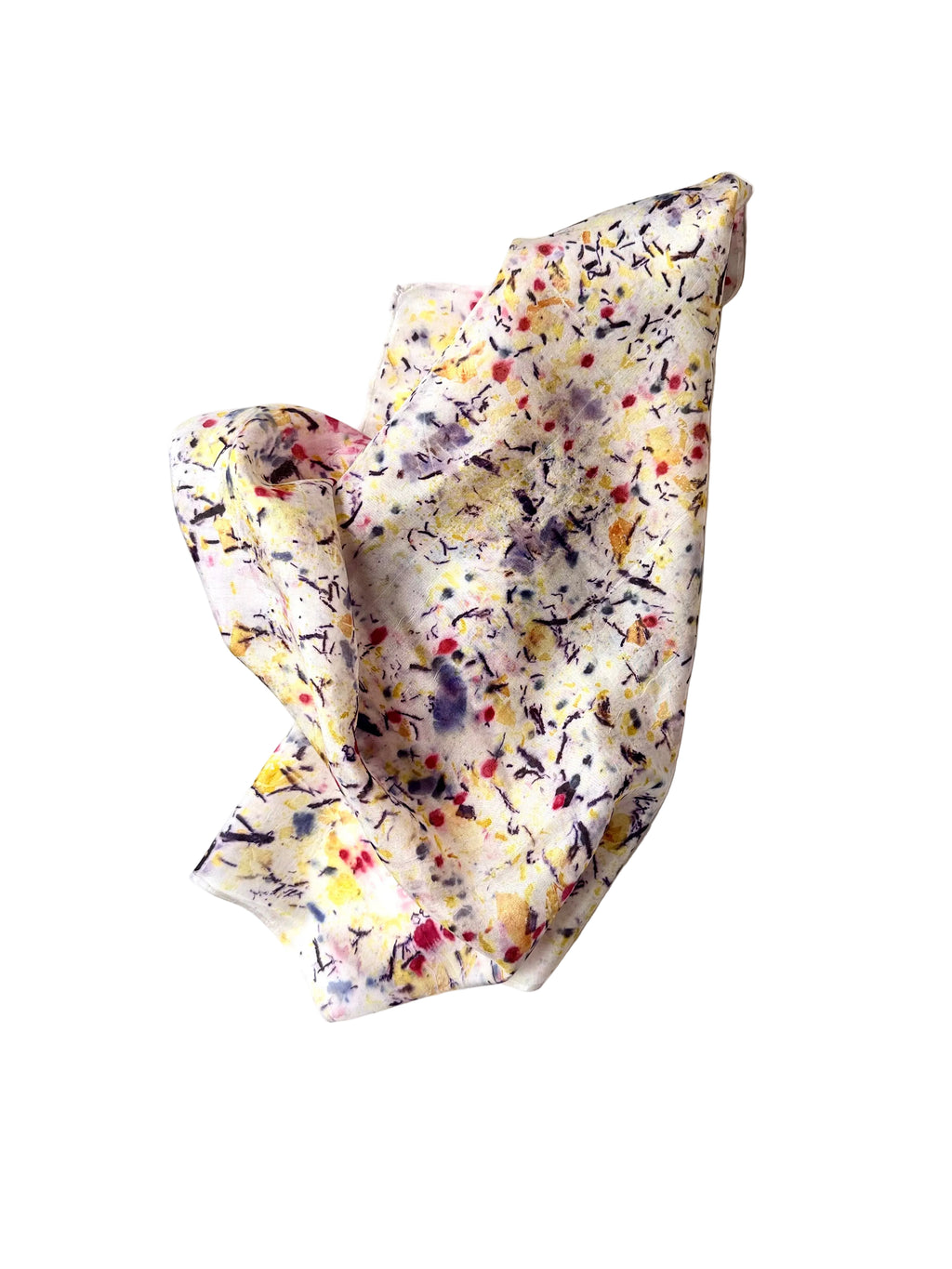 ecos #6 _ pañuelo de seda con estampación botánica / 45x45 cm.