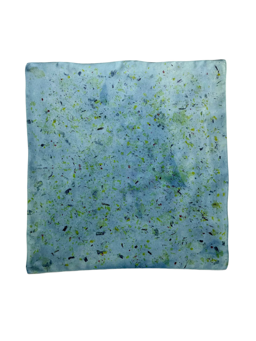 corriente #1 _ pañuelo de seda con estampación botánica / 53x53 cm.