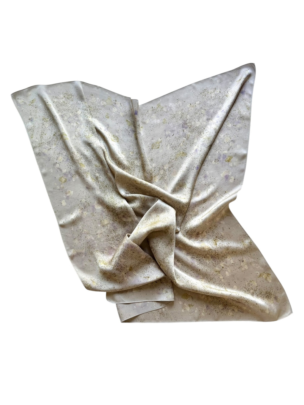 sombra #1 _ pañuelo de seda con estampación botánica / 90x90 cm.