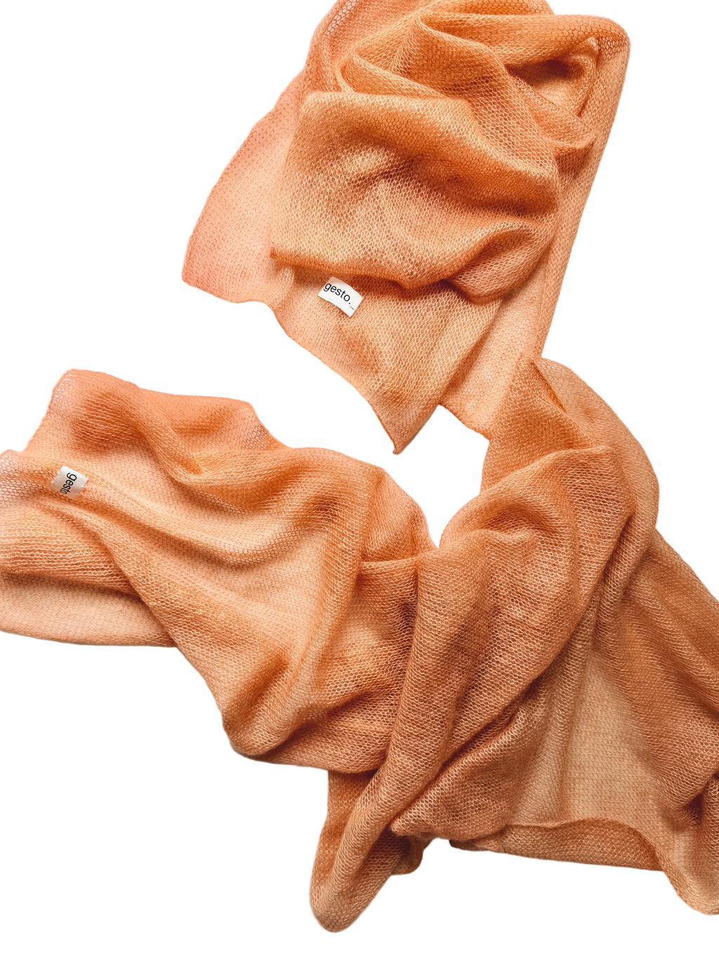 echarpe de mohair y seda con tintes naturales _ grande _ rubia