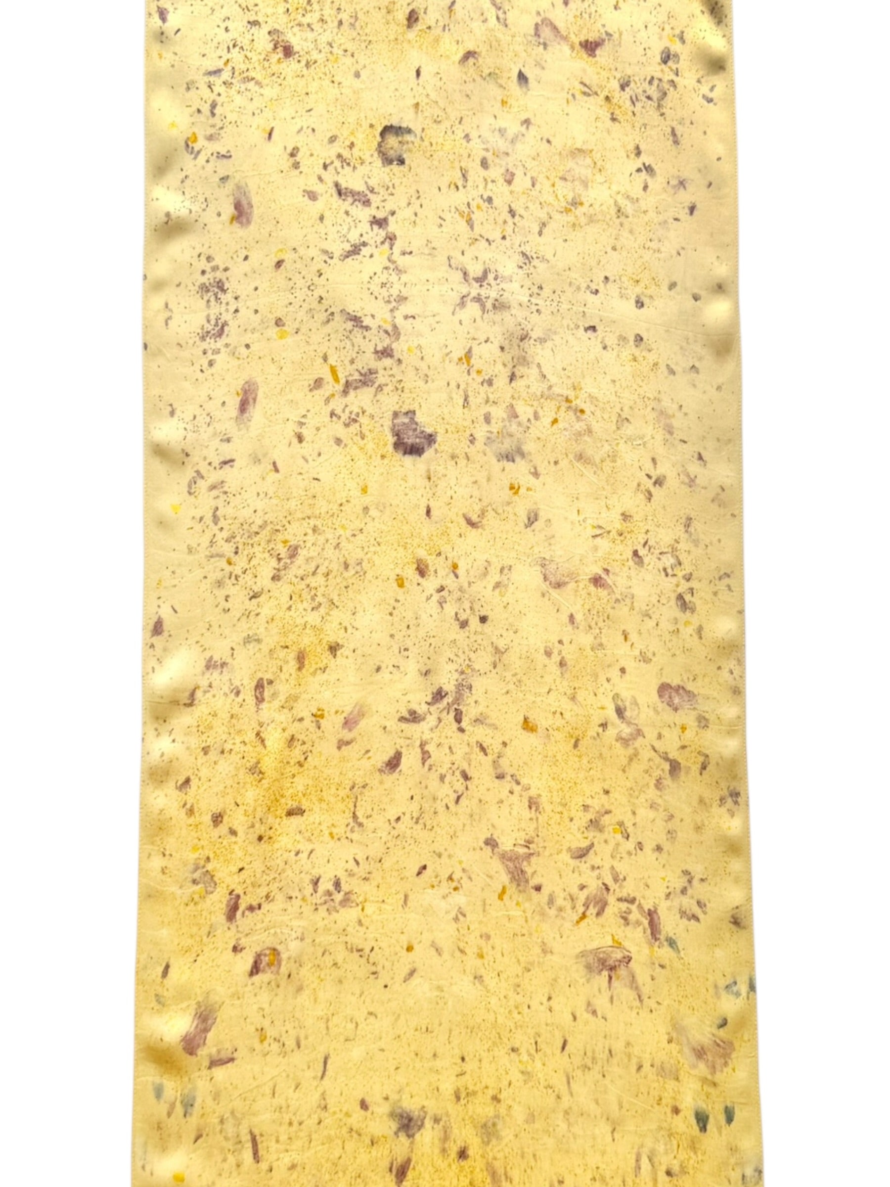 risa #4 _ pañuelo de seda con estampación botánica / 180x44 cm.