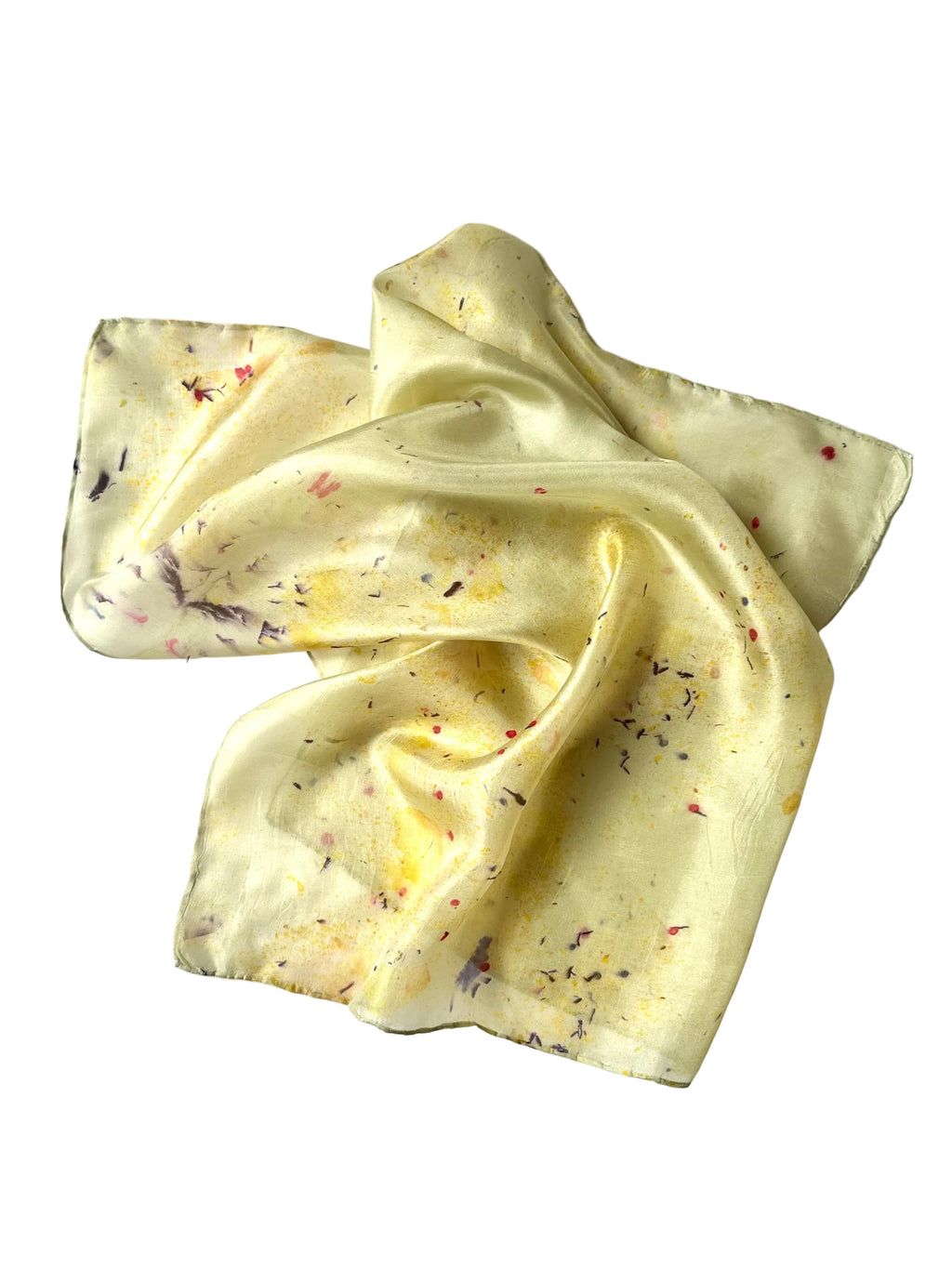 campo #2 _ pañuelo de seda con estampación botánica / 55x55 cm.