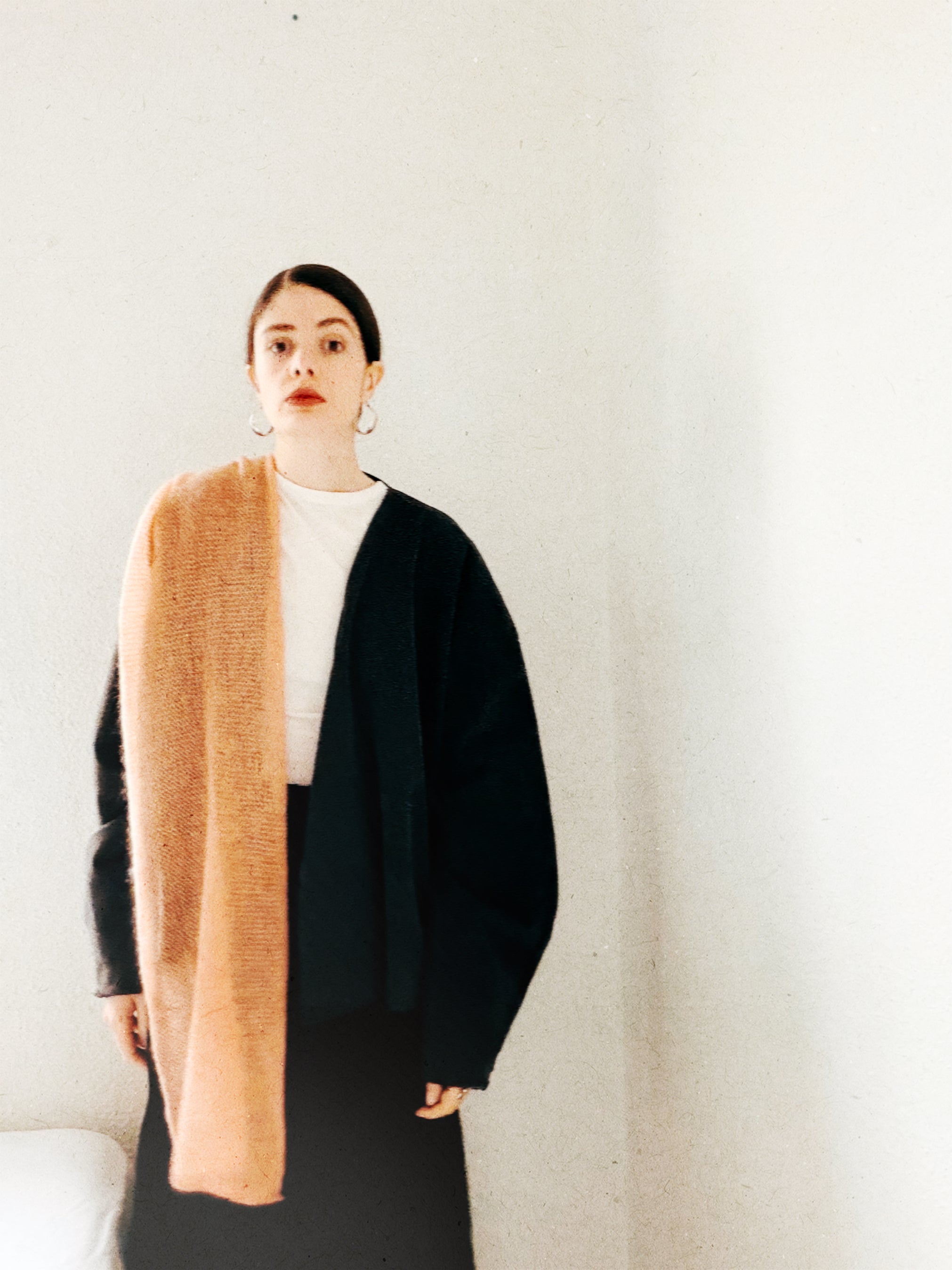 echarpe de mohair y seda con tintes naturales _ mediano _ rubia