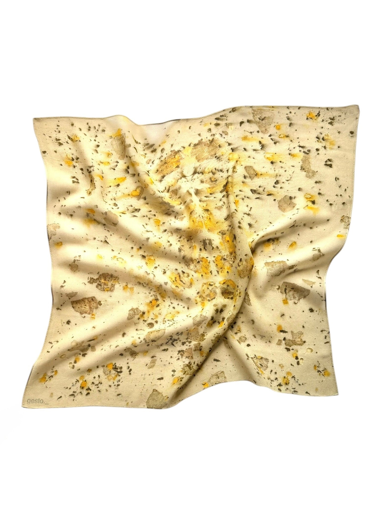 cosecha #1 _ pañuelo de seda con estampación botánica / 50x50 cm.