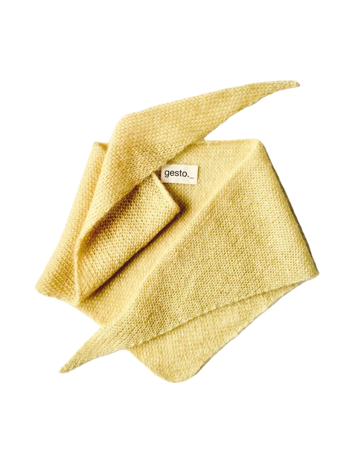 pañoleta de mohair y seda con tintes naturales _ manzanilla