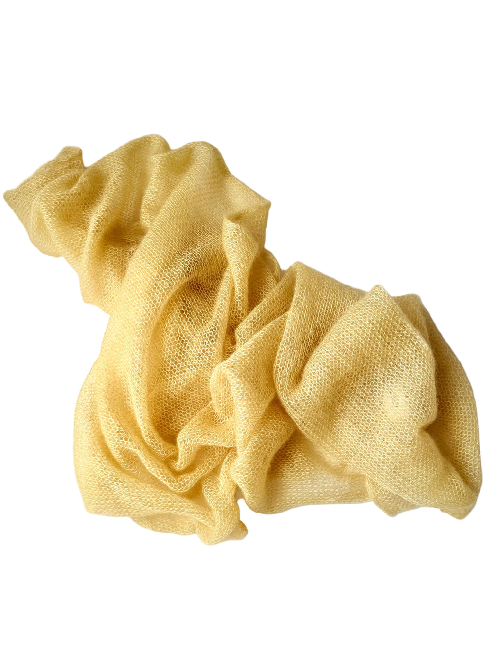 echarpe de mohair y seda con tintes naturales _ grande _ manzanilla