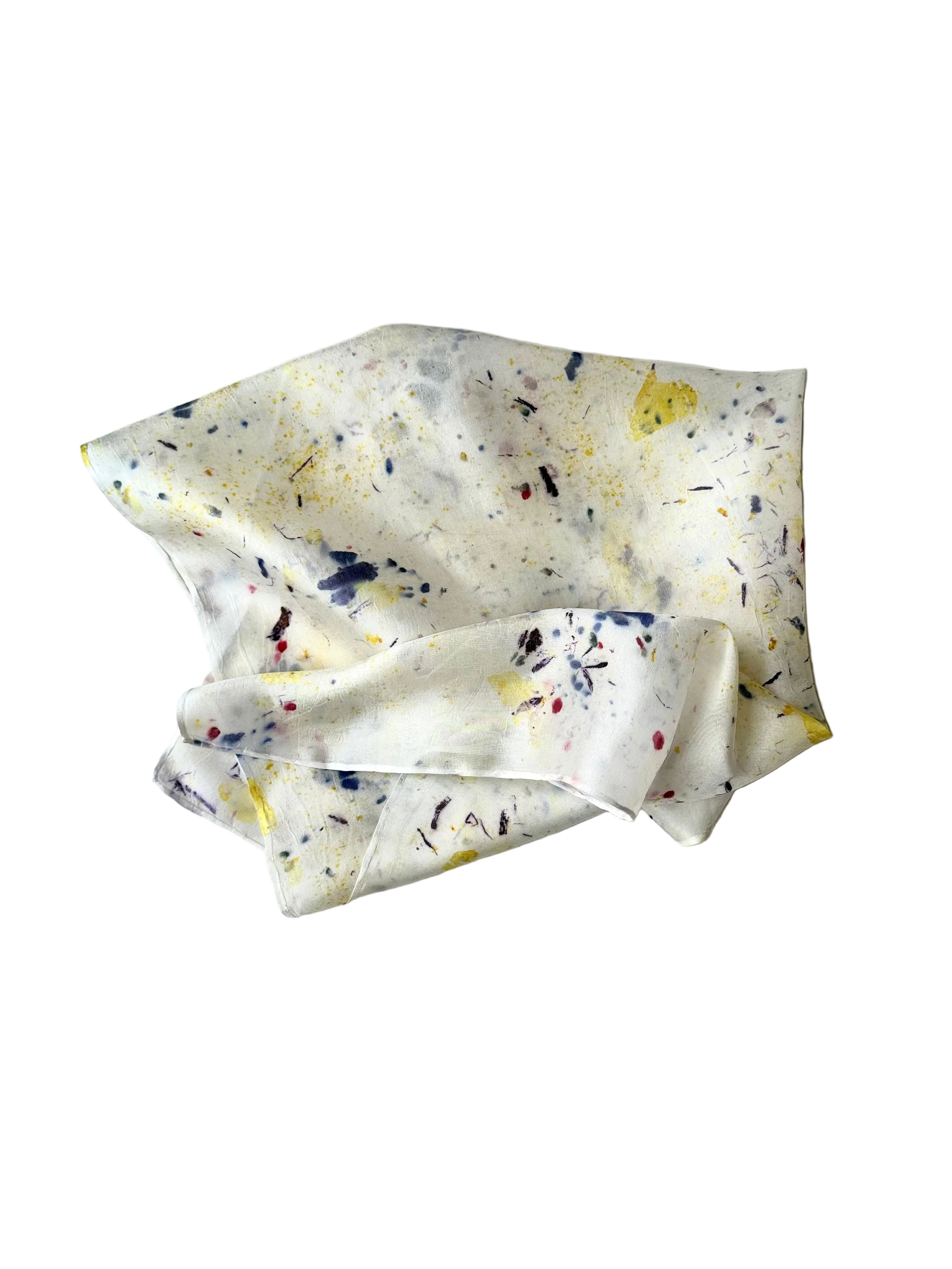 picnic #6 _ pañuelo de seda con estampación botánica / 45x45 cm.