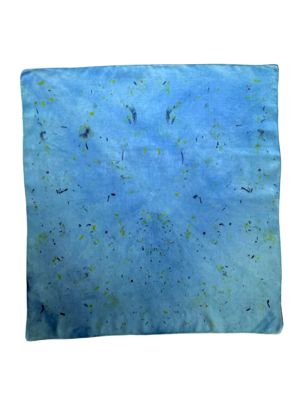 fondo #1 _ pañuelo de algodón y seda con estampación botánica / 53x53 cm.