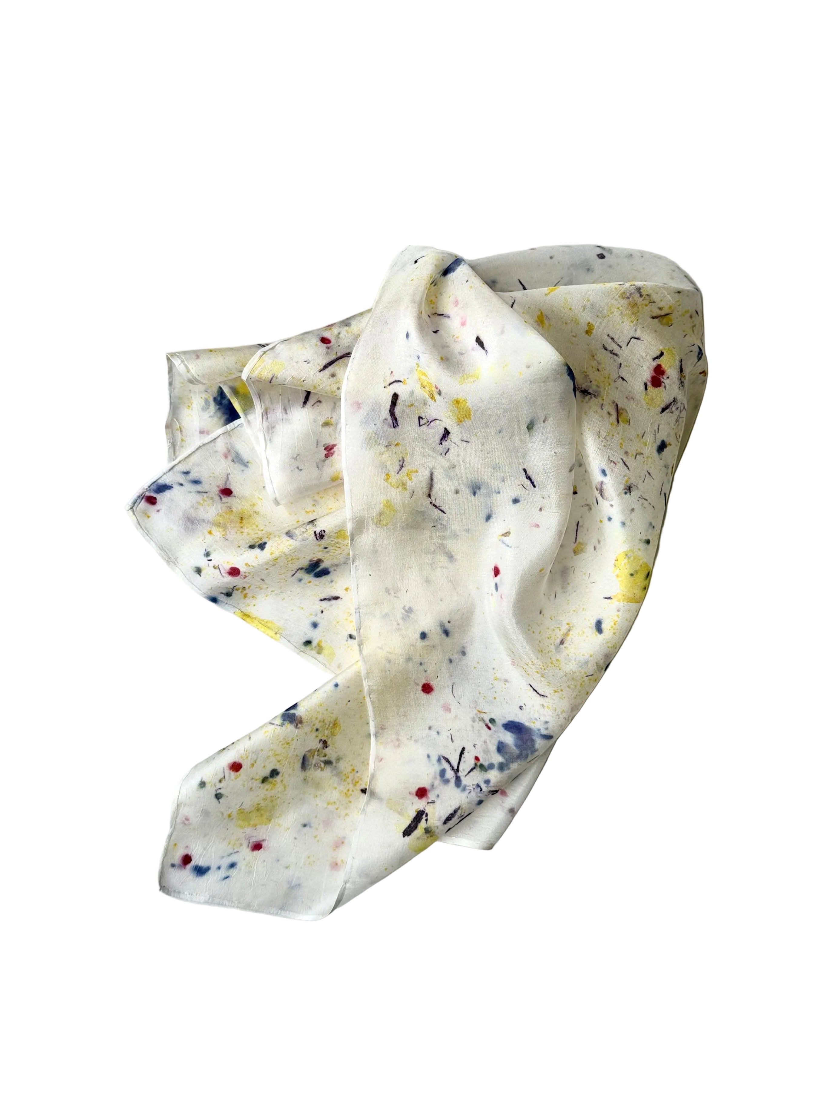 picnic #6 _ pañuelo de seda con estampación botánica / 45x45 cm.