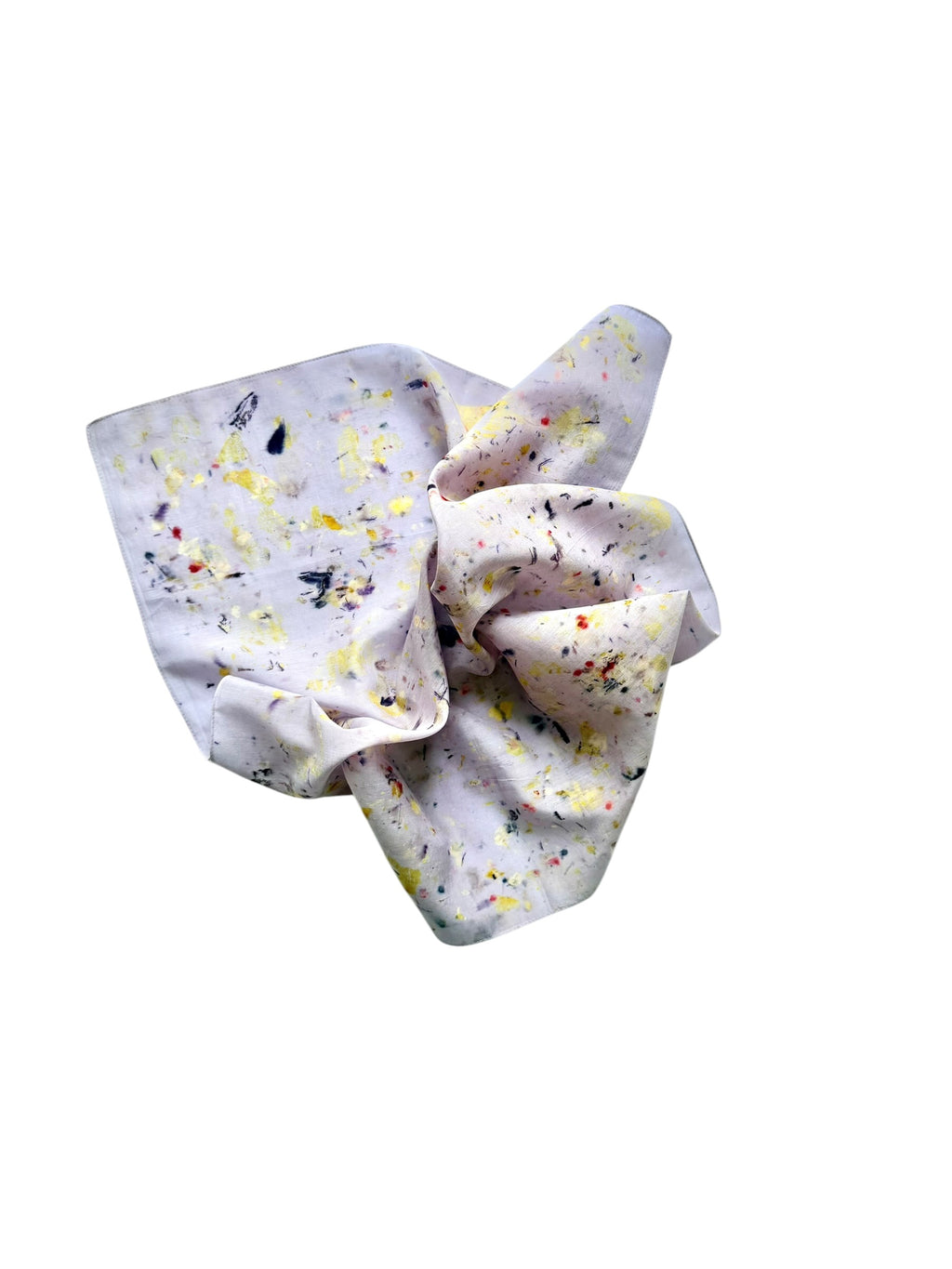 primavera #1 _ pañuelo de algodón y seda con estampación botánica / 53x53 cm.