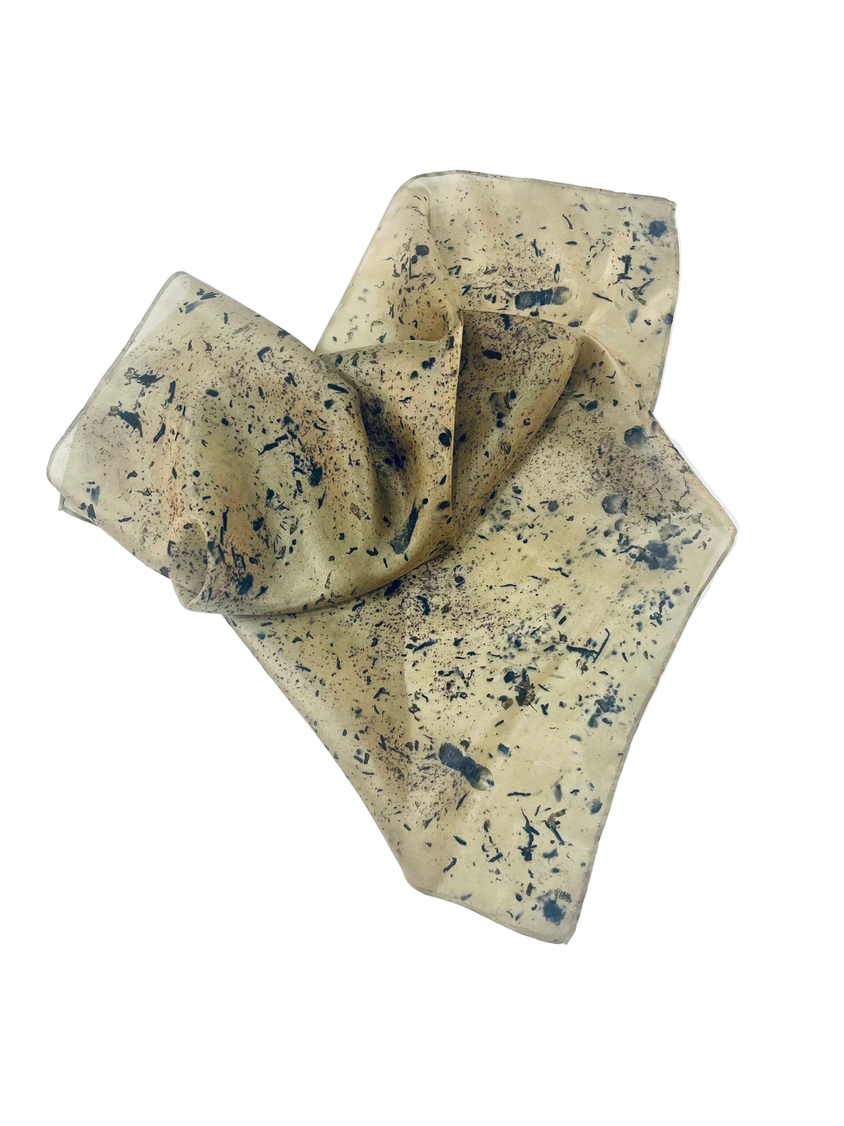 lumbre #3 _ pañuelo de seda con estampación botánica / 55x55 cm.