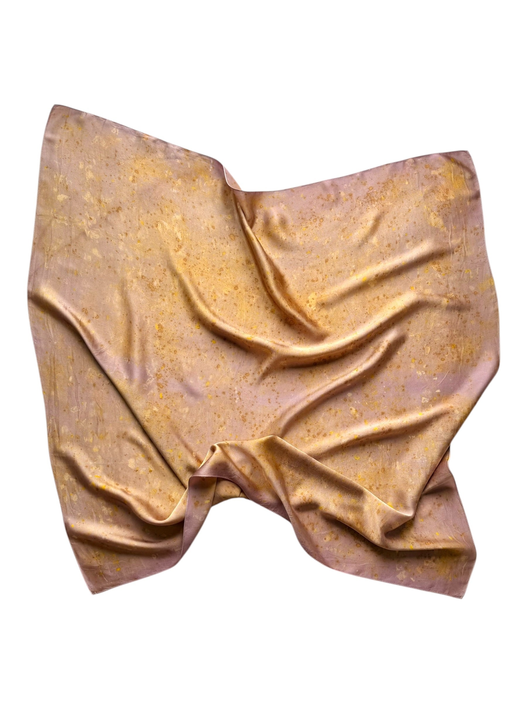 tierra #2 _ pañuelo de seda con estampación botánica / 90x90 cm.